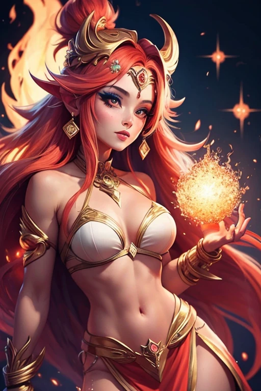 fire element goddess; glitter