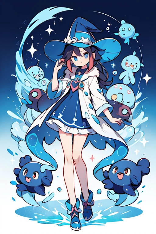 human pokemon Tentacruel ; glitter; full body; outfit pokemon Tentacruel inspired