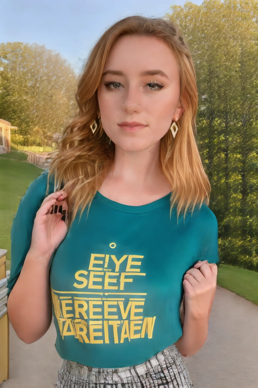 uma foto de perto de uma de 18 anos sexy brownhair, Amiller, olhos azuis, beautiful face, pale skin, Athletic lean body, corpo sexy, peito pequeno , Posando, fechar para cima, tirar uma selfie, compor, sorrir, detailed facial features, pele texturizada, Realistic, circunstanciado, (Rugas, Manchas, Dobras, pintas, Vir, Poros, skin imperfections:1.1), olhos brilhantes altamente detalhados, specular illumination, DSLR, Ultra Qualidade