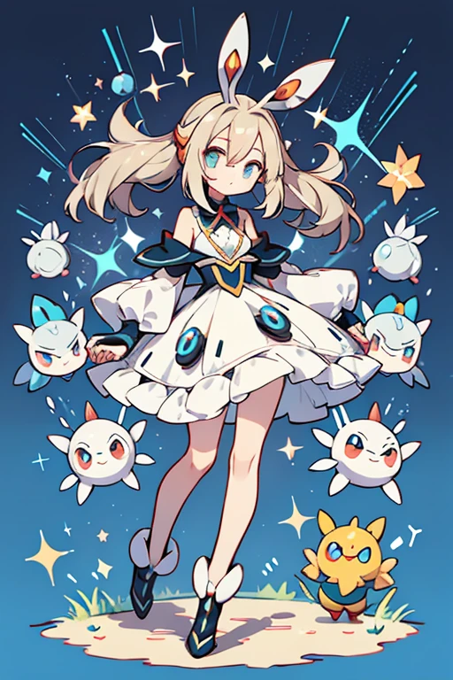human pokemon Togepi; glitter; full body; Togepi outfit inspired
