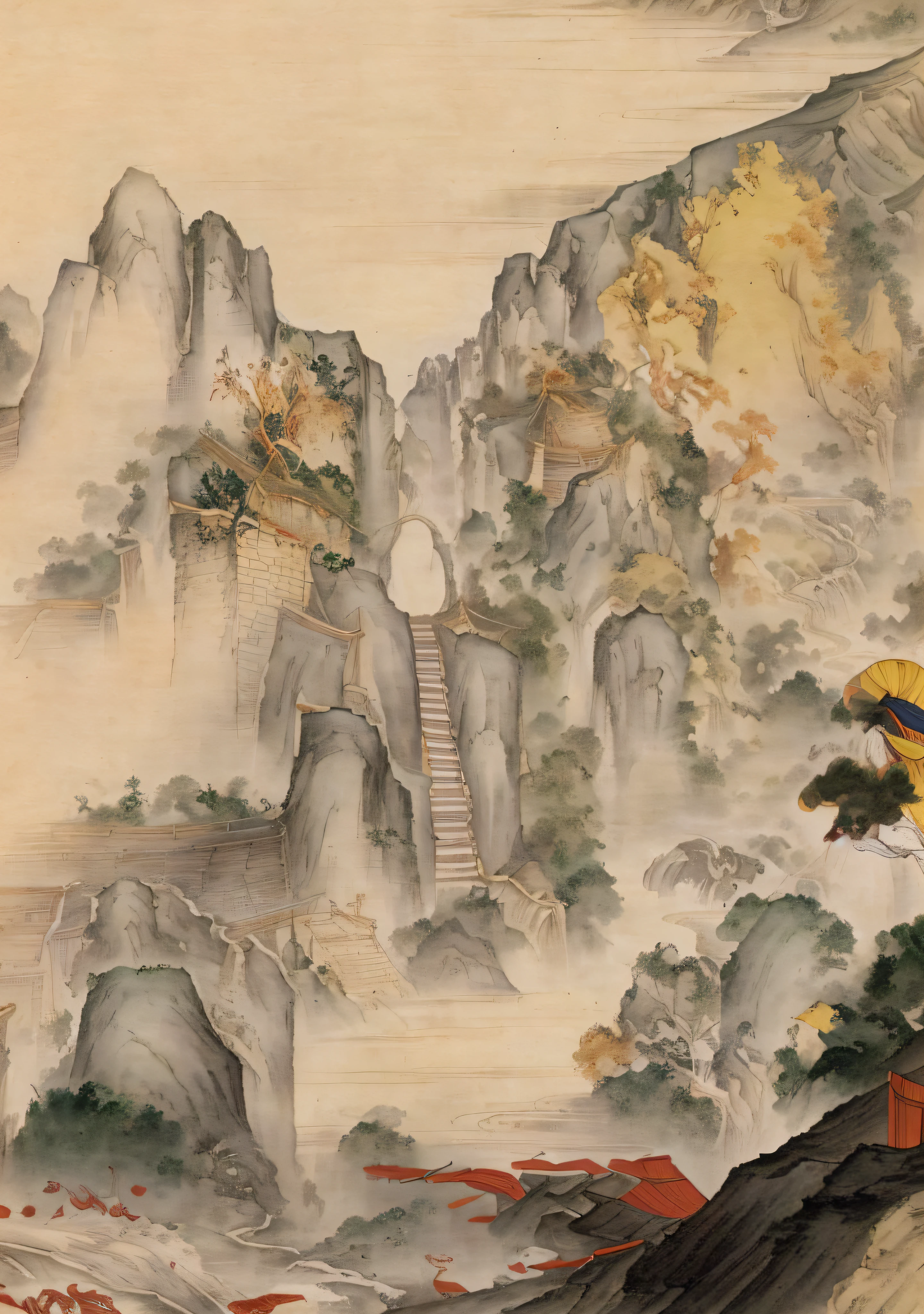 Keep the original image,Refinement,Qingming upper river diagram style