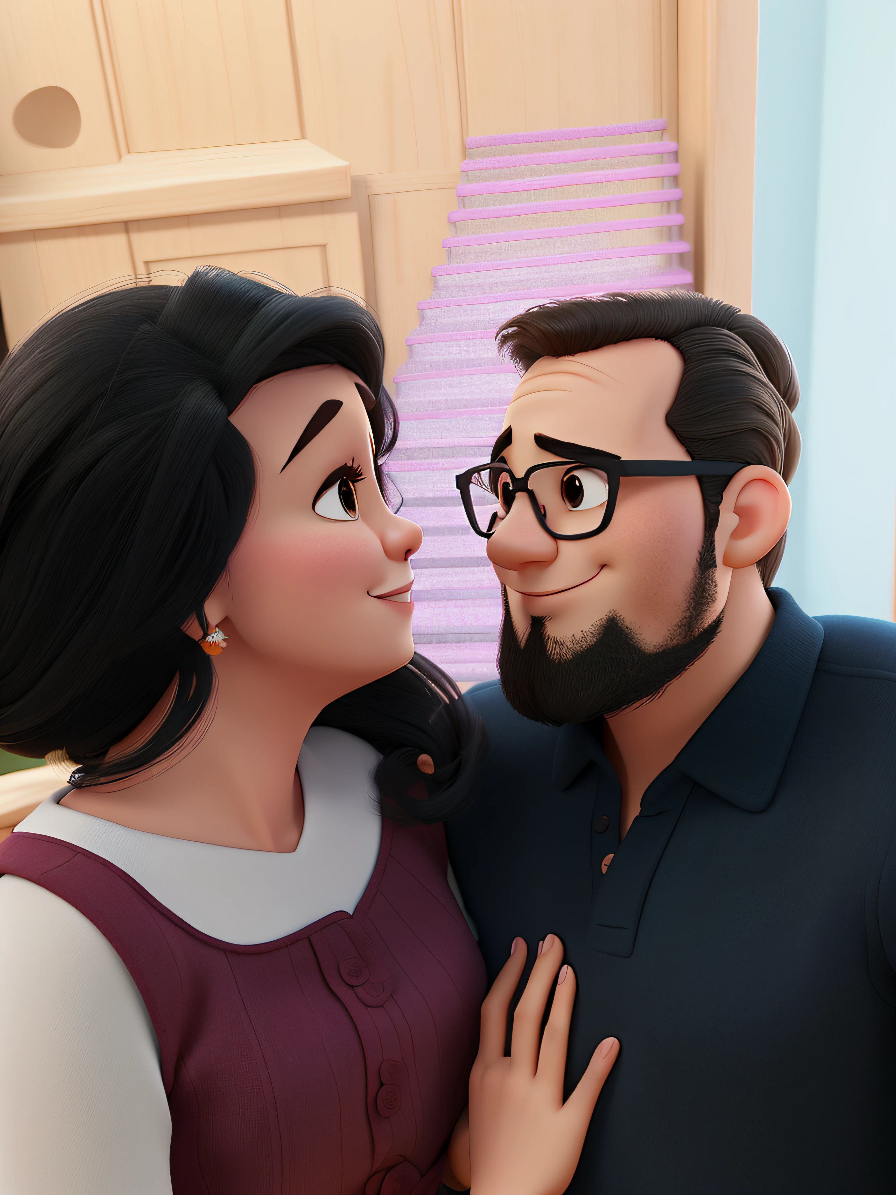 Casal estilo Disney Pixar, alta qualidade, melhor qualidade.