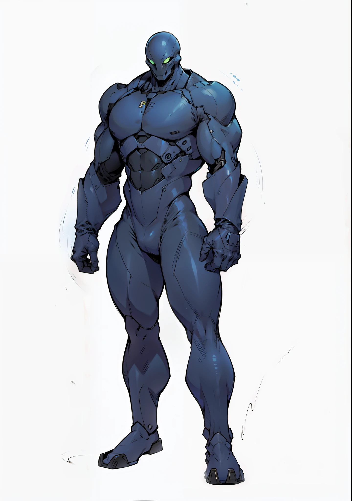 Gerar uma imagem de arte no estilo anime de um alien com o corpo colorido