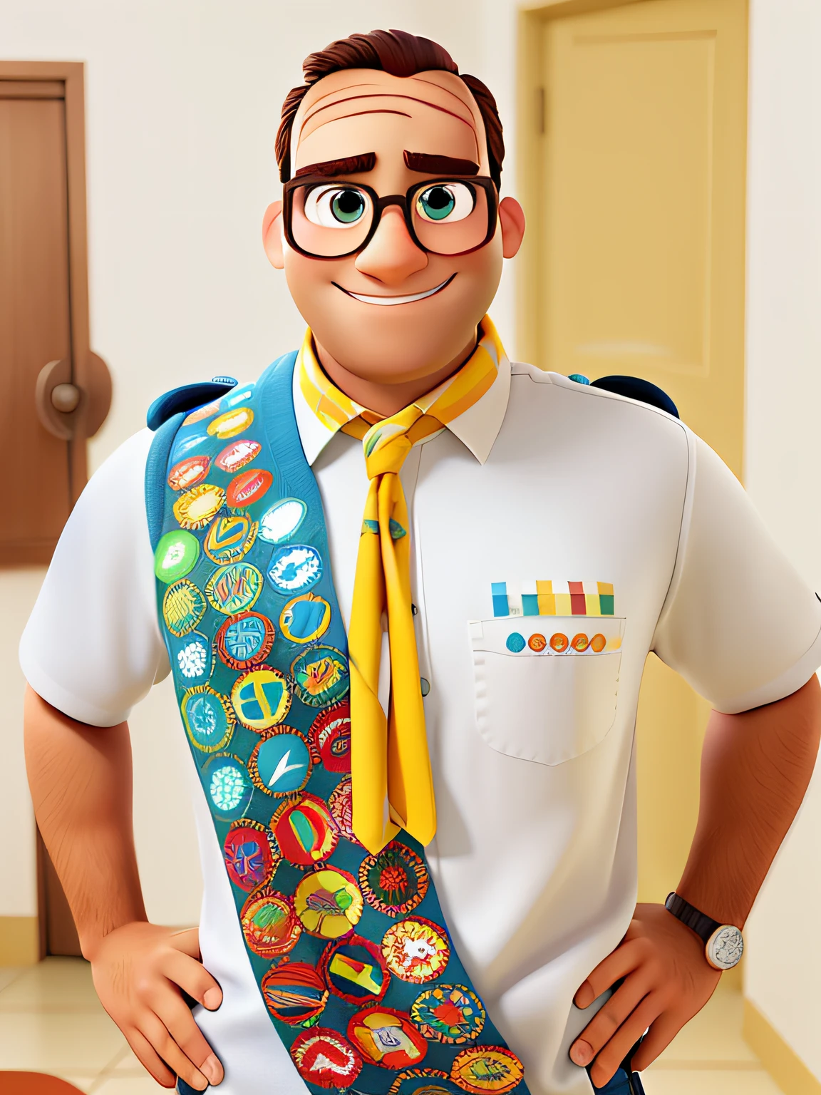 Um homem estilo disney pixar, alta qualidade, melhor qualidade