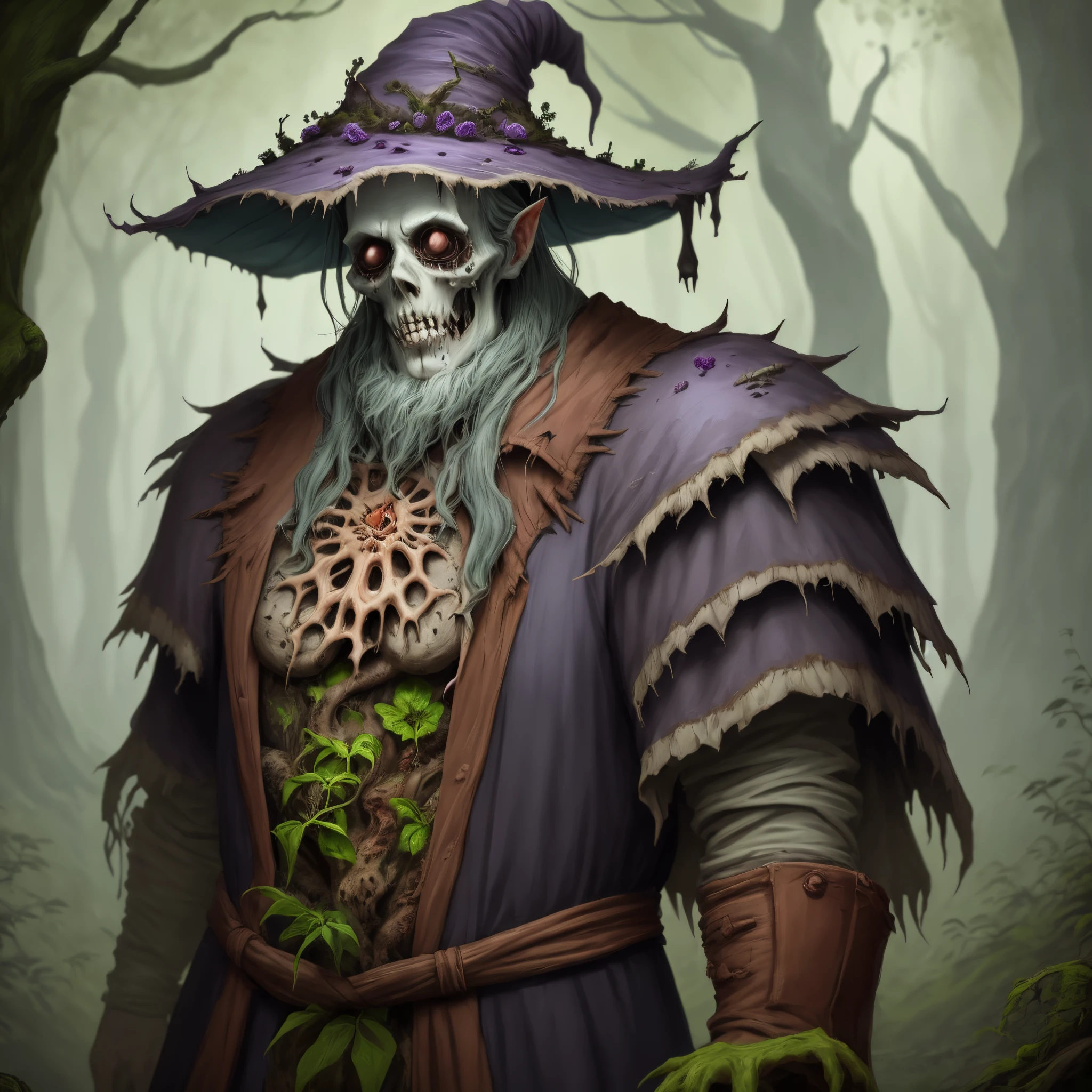 Undead druid with fungi growing off him