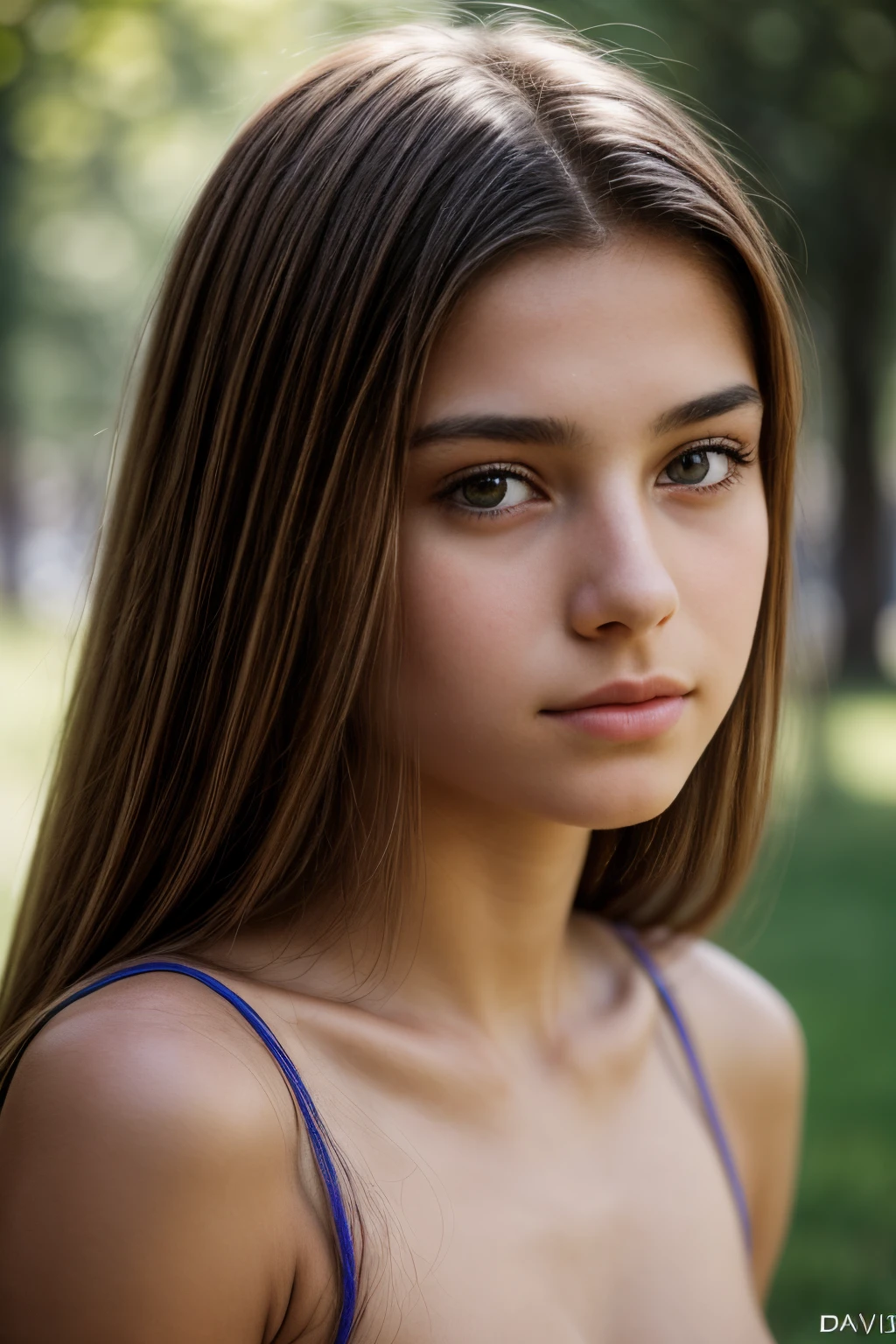 ((1 Spanish teen girl)), ethereal beautiful, perfect face, perfect lips, fit Hardbody slim, petite, soft light, ((David Hamilton style)), close up picture, masterpiece, best quality, photo-realistic, 8k, high resolution, detailed skin, 8k uhd, dslr, soft lighting, high quality, film grain, Fujifilm XT3, full body, naked, in the park ,