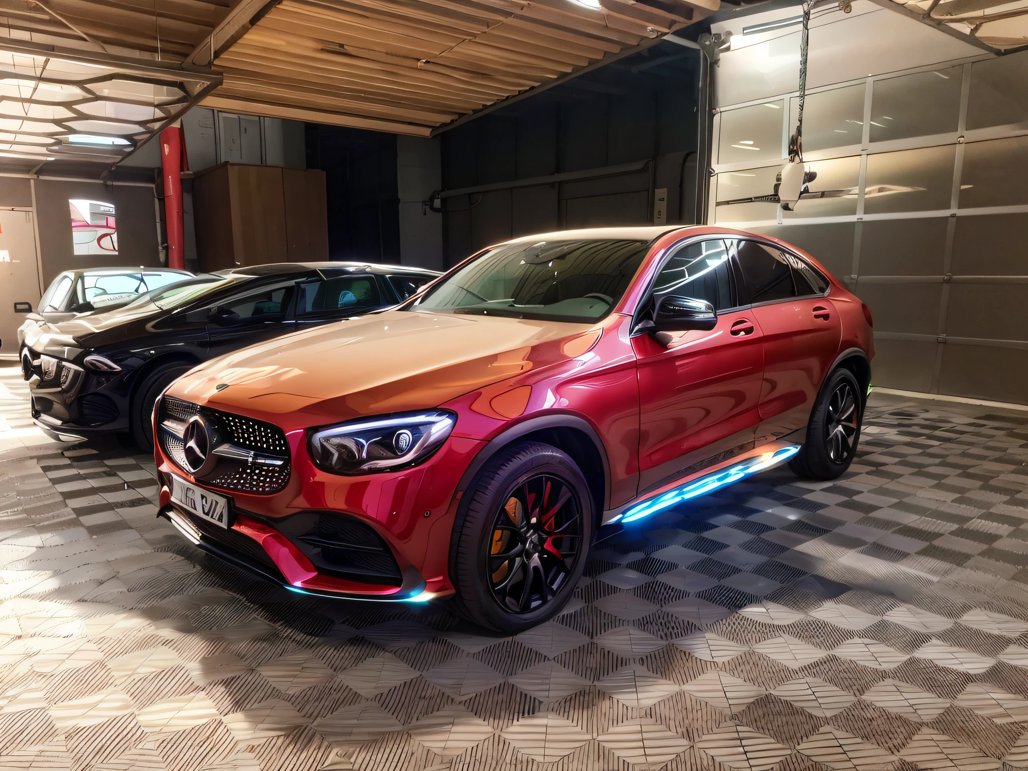 View of Amaretto Mercedes SUV, parked in the garage, 2 0% mother of pearl detail, amaretto color, Mercedes, Mercedes Benz, Shot on iPhone 14 Pro, Shot on iPhone 1 3 Pro, full face, Shot on iPhone 1 3 Pro, full unit, s face, 🤬 🤮 🤮 🤮 🤮 💕 🎀, Front profile
