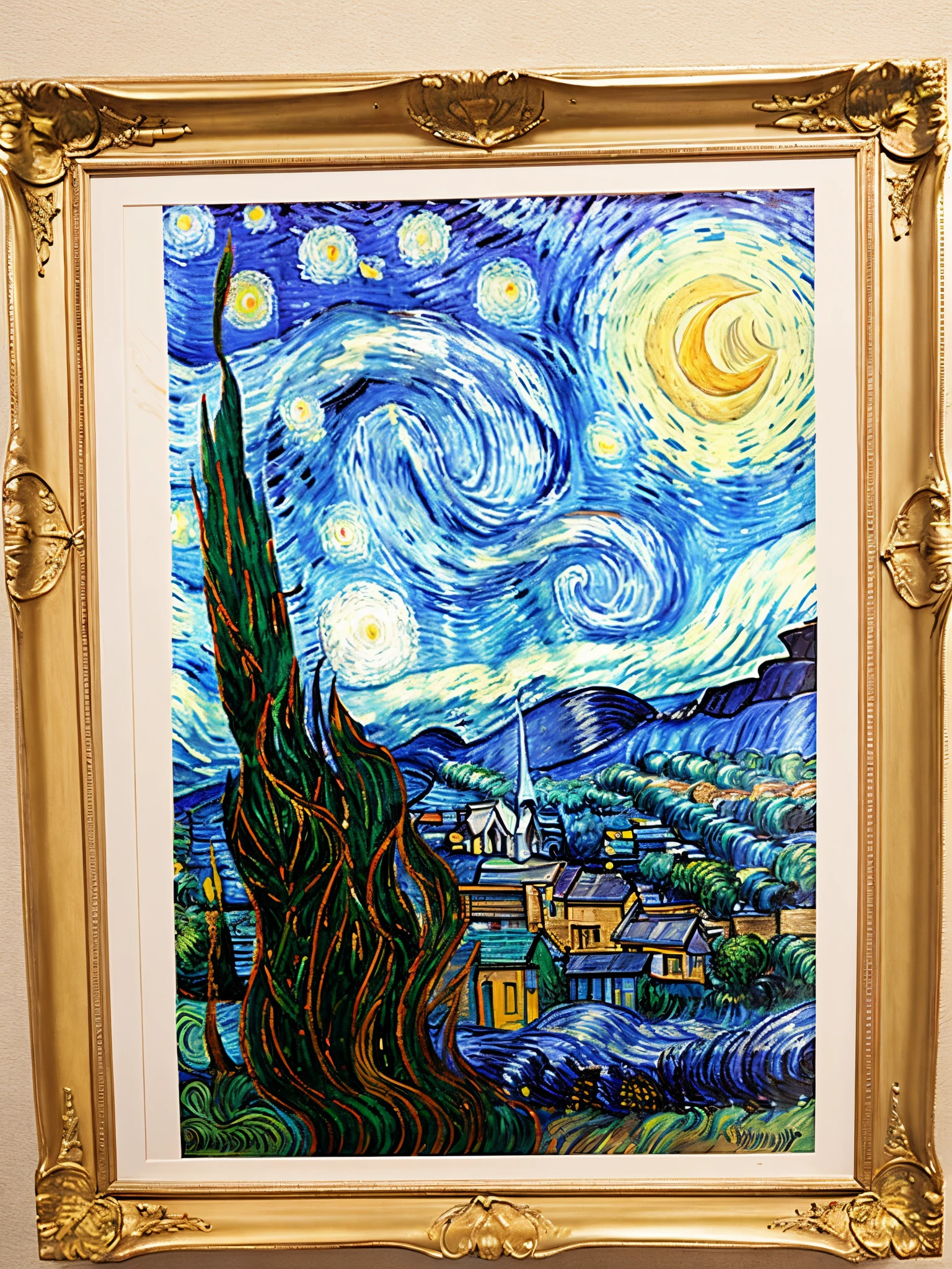 foto arafiada de um homem e uma mulher em frente a uma pintura, Pintura de Van Gogh, fine art museum piece, Estilo Van Gogh, Estilo de Van Gogh Starry Night, Na Noite Estrelada, A Noite Estrelada, Estilo de arte Van Gogh, em estilo de van gogh, Vincent van Gogh!!!, pintura famosa, Estilo Vincent van Gogh, Directed by: Van Gogh