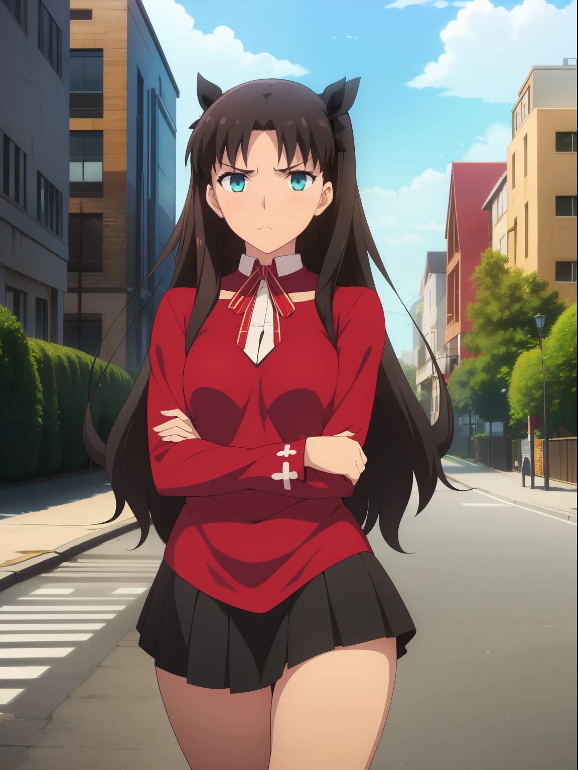 <lora:tohsaka_rin_alt:0.55> tohsaka_rin_alt, big_breasts, standing