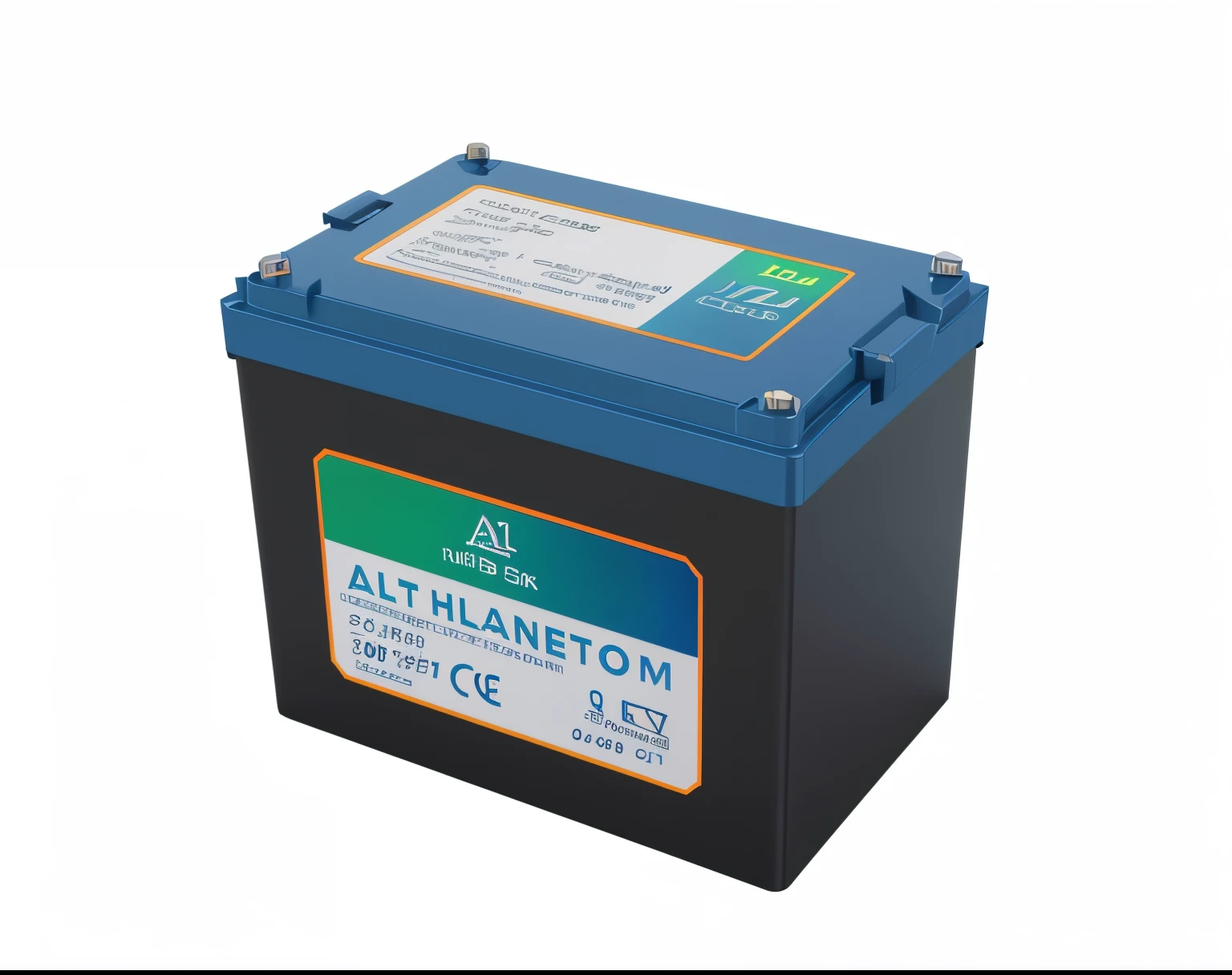Close-up of battery with label,white backgrounid, battery, 8 hours 1 0 2 4, Julian Hatton, Infinite-d-rendering, 8l, 8l, high quality product image”, author:Sam Dielemans, With 3D rendering, With 3D rendering, author:Kurt Rosch, high detail product photo, 2023 4k