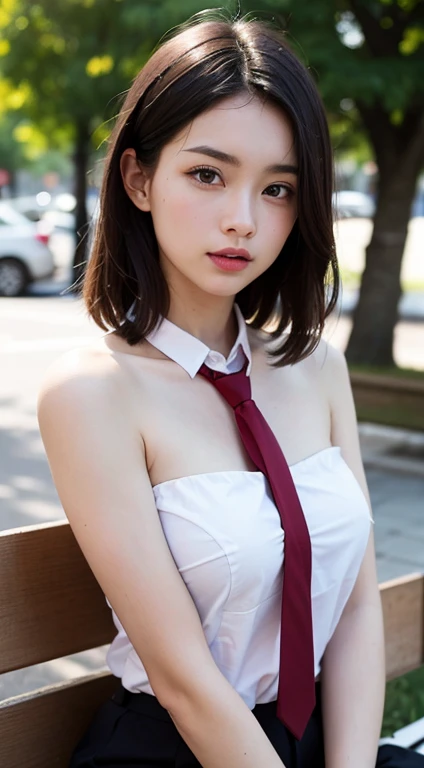 highest quality、Japanese、brown short hair、dark pubic hair、Covered in semen、surrounded by men、Insert the penis、suck penis、straw hat、white dress、naked、small breasts、sweaty、orgasm、heavy breathing、high school student