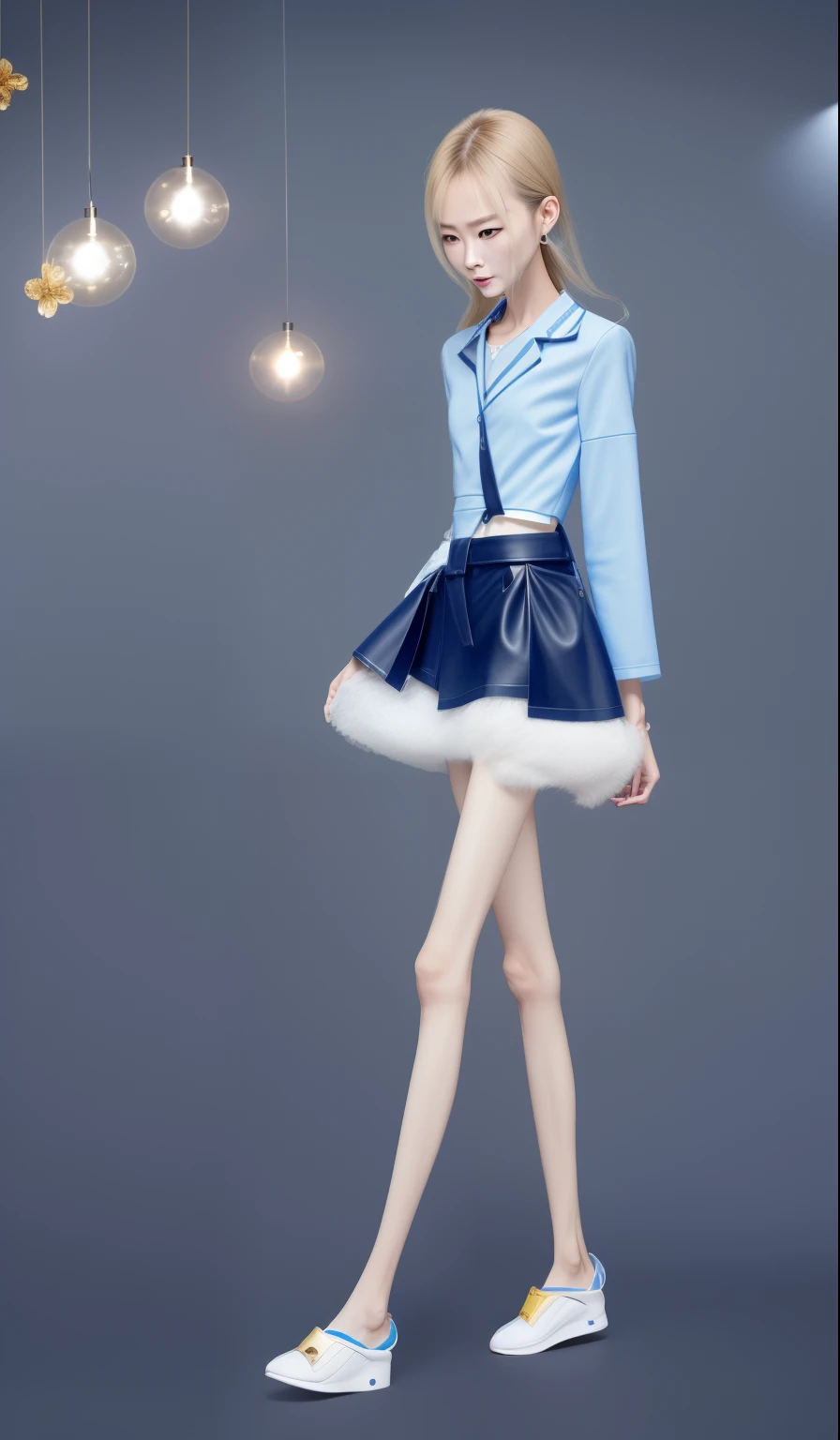 very thin adult woman,A thin body,Protruding sternum,The waist is very thin,The ribs are noticeable,Protruding ribs,The pelvic protrusion is very obvious,Pelvic width,Legs are just skin and bones,thin shoulde,The waist is very thin,Sunken abdomen,Delicate arms,arm muscle atrophy,leg muscle atrophy,hunger,The lower abdomen is depressed,Wear tight leather pants,Wear slippers,Asia face,The waist is particularly thin,angry look,Excessive weight loss,The face is sunken and thin,Severe malnutrition,hunger,Weak,anorexia,incompetent woman