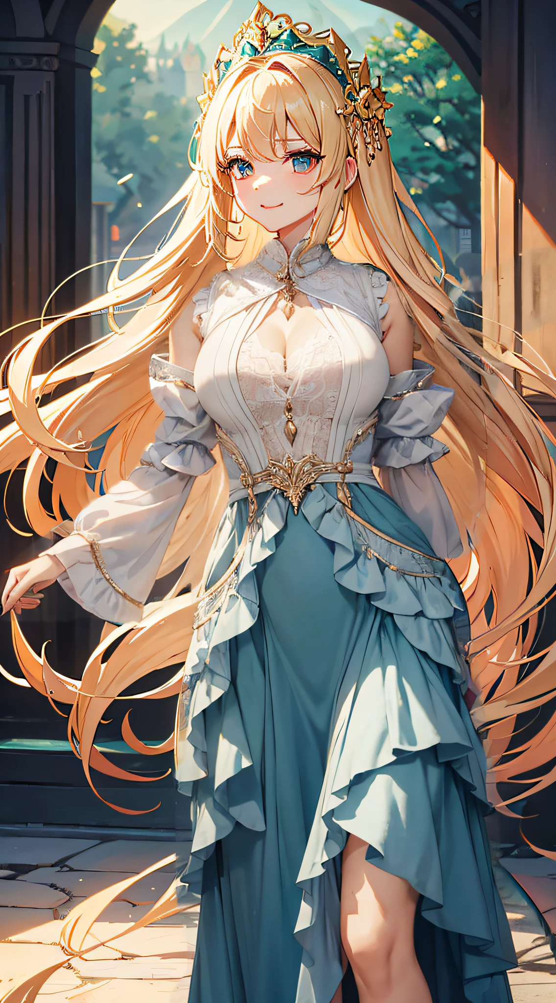 doress、Thick fabric、A dress made of many layers of cloth、luxurious clothes、Beautiful limbs、Good style、Clothes that hide the chest
