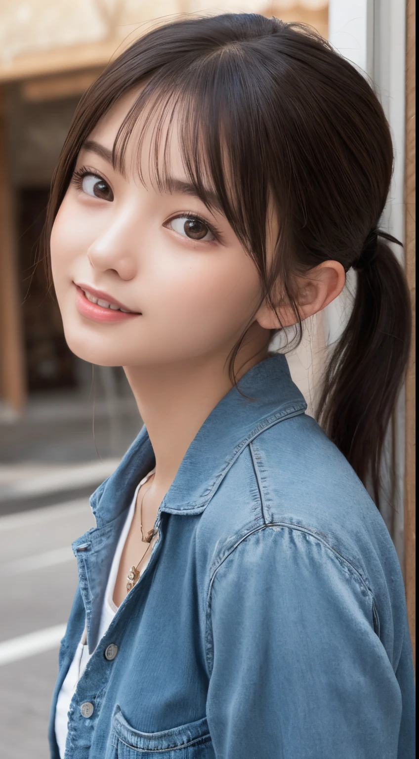 ((sfw: 1.4)), ((sfw, arms behind back, earrings, hairpin, choker, extra short hair, sidelocks-hair, smile, 1 girl)), ultra high resolution, (real: 1.4), RAW photo, highest quality, (photorealistic), focus ,Soft light,(()),((Japanese)),(((Young face))),(Surface),(Depth of field),Masterpiece,(Photoreal),Woman,Bangs,( (1 girl)