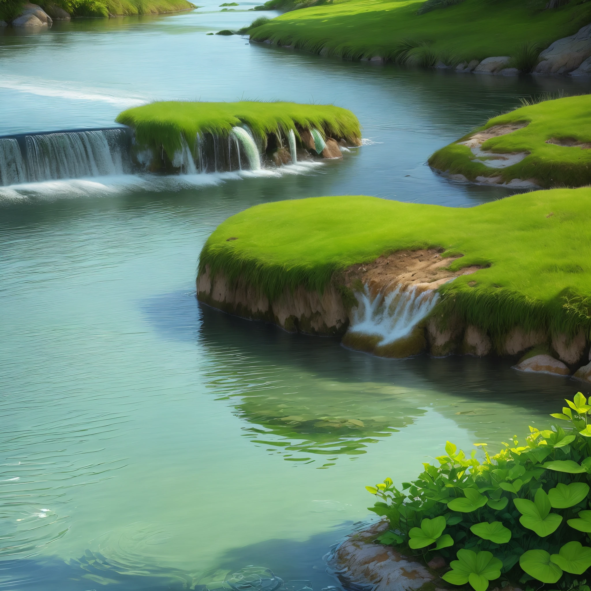 water and green