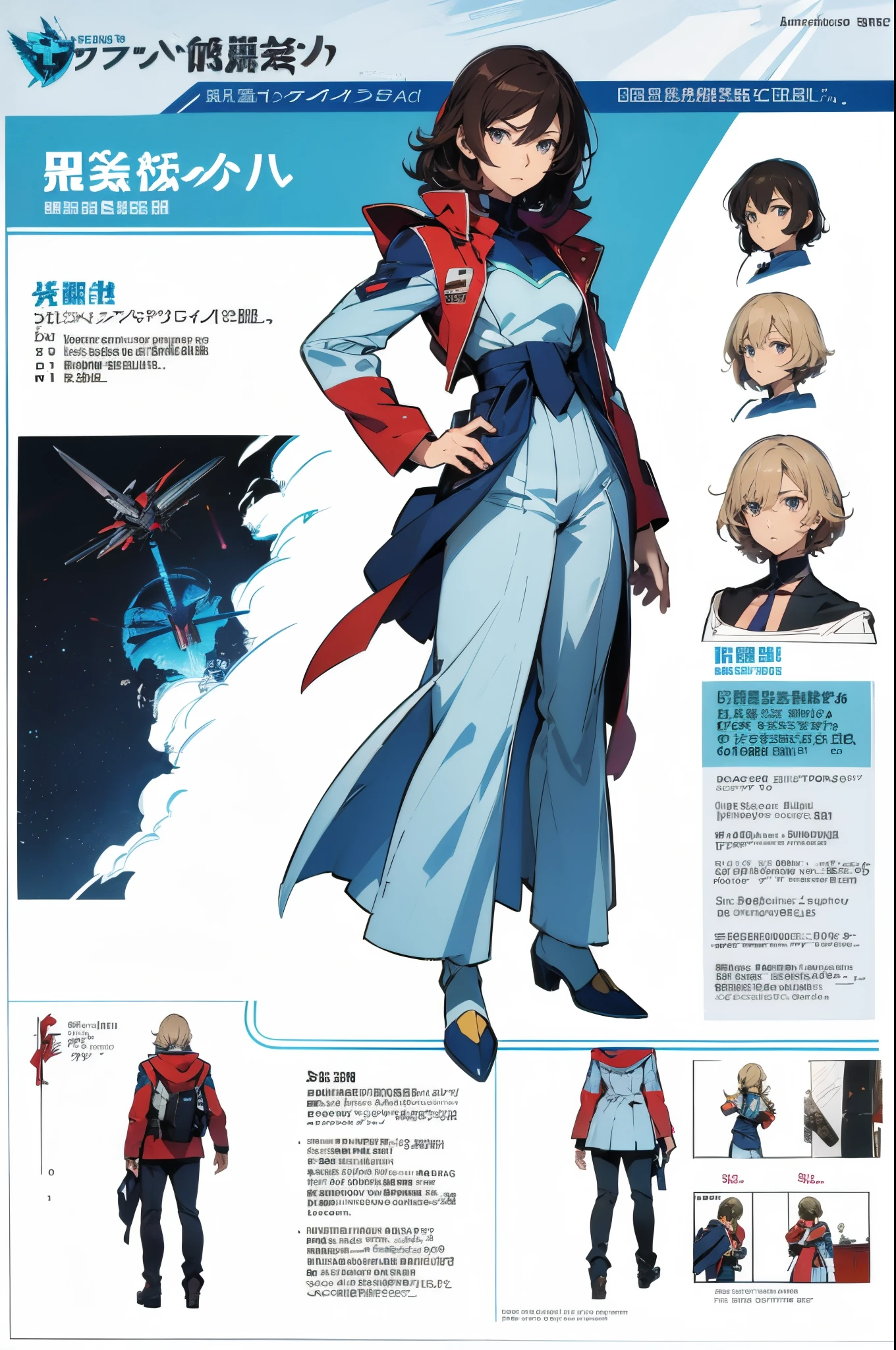 line-art, art book, character sheet, gundam 00 reimagined, 8k, best quality, design sheets, equipment