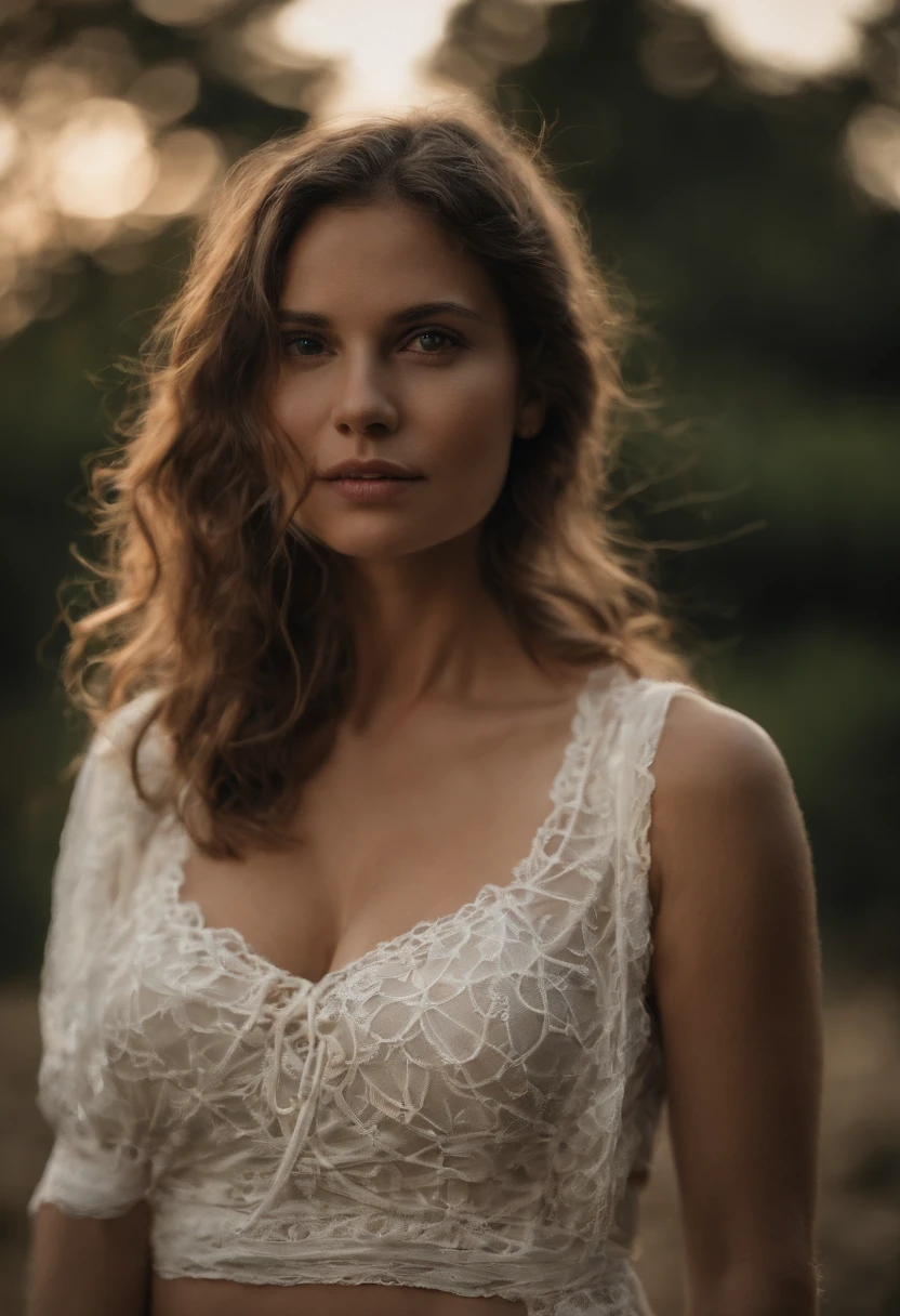 In a captivating jungle setting, A close-up photo captures the charm of an incredibly beautiful fitness girl. Ella se para con el pelo rubio suelto, adornado con delicadas enredaderas, Disfrutando del resplandor radiante del sol. The scene is vivid and rich, presented in 8K resolution for optimal quality.Its captivating charm is accentuated by white sleepwear that tastefully hints at its features... La imagen es una obra maestra que juega con la luz y la sombra, lograr un contraste y una profundidad de campo sorprendentes. Attention to detail extends to your face, reflejando matices realistas en el estilo que recuerda a SamDoesArts.Esta imagen deslumbrante celebra la belleza natural y el encanto, encapsulando la esencia de un momento encantador en medio de la exuberante jungla.A stunning uncensored portrait of a captivating woman in an intimate solo scene. Ella posee una belleza notable, with impeccable features and aura. Su cabello, blanco y peinado en una cola de caballo con puntas de color y cabello interno