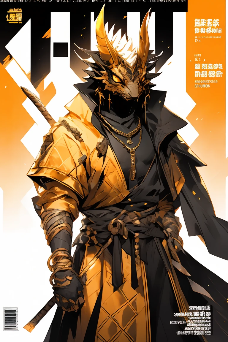 Magazine cover BREAK
Henshin, solo, looking_at_viewer, black_hair, 1boy, jewelry, yellow_eyes, upper_body, male_focus, earrings, hand_up, grey_background, necklace, fingernails, orange_eyes, mask, turtleneck, chain, ring, dragon, multiple_rings, ultra realistic,32k,RAW photo,(high detailed skin:1.2), 8k uhd, dslr, soft lighting, high quality, film grain