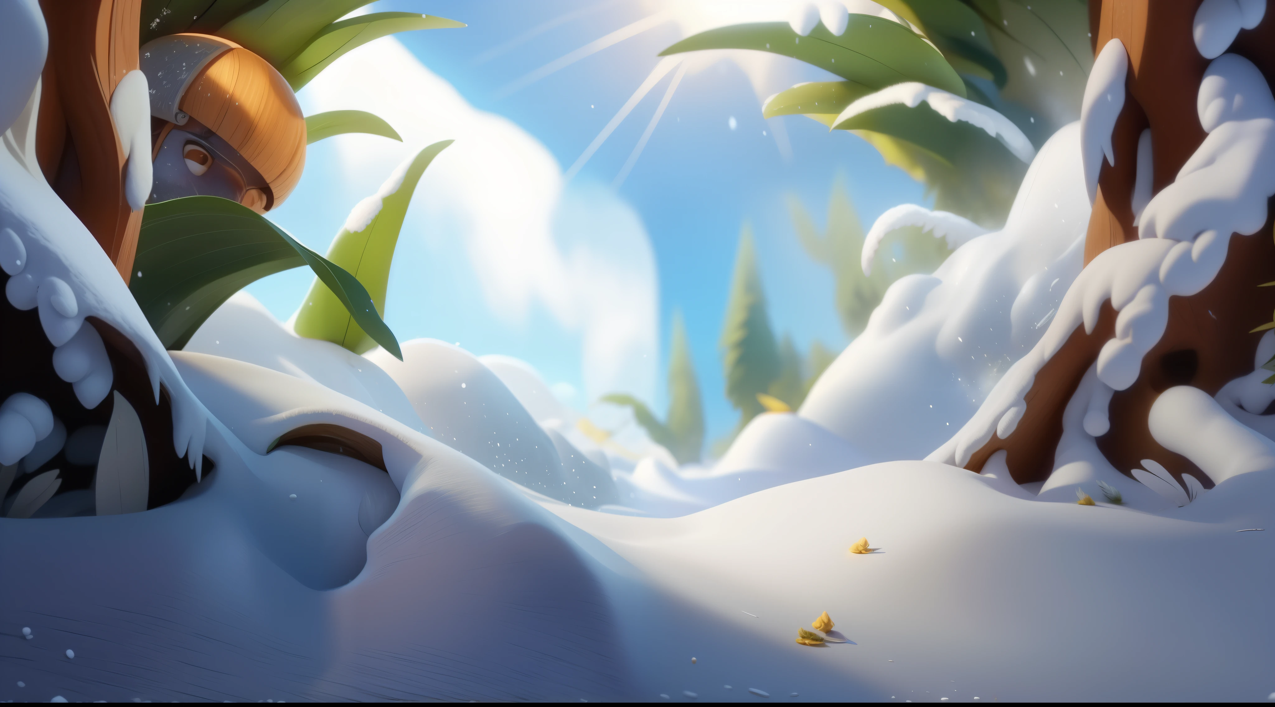 Snow in the microscopic world,Ski slopes,Cogumelos,grassy
