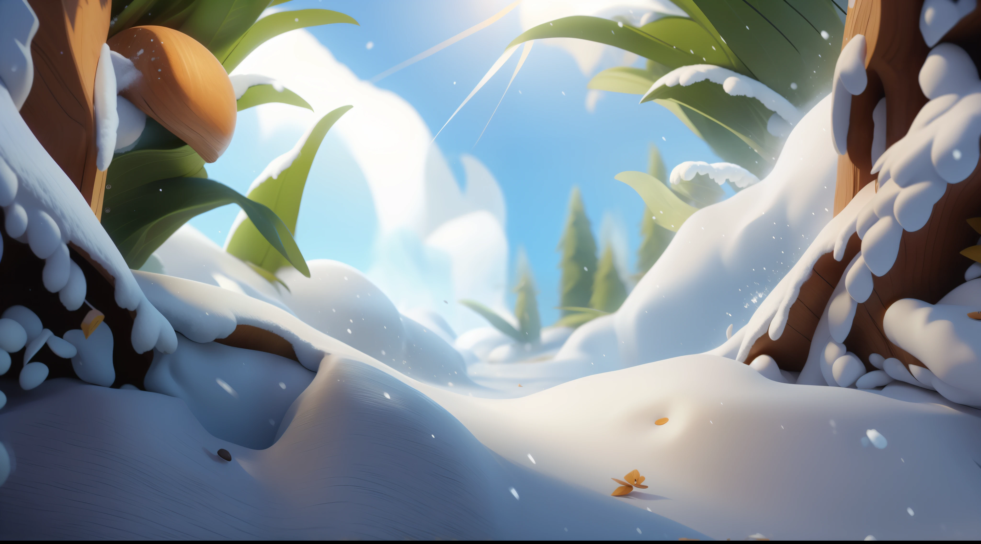 Snow in the microscopic world,Ski slopes,Cogumelos,grassy