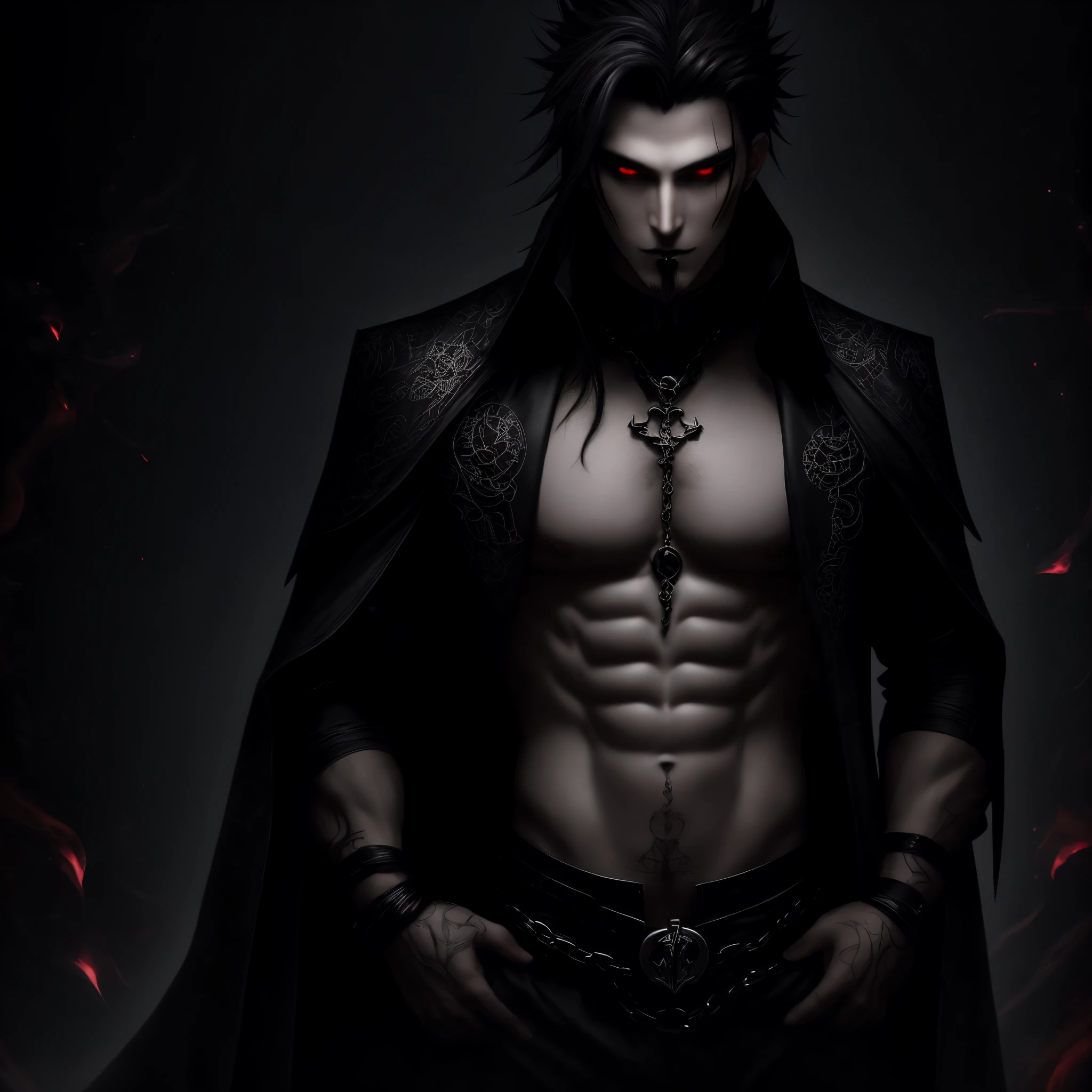 Dark mysterious lustful man