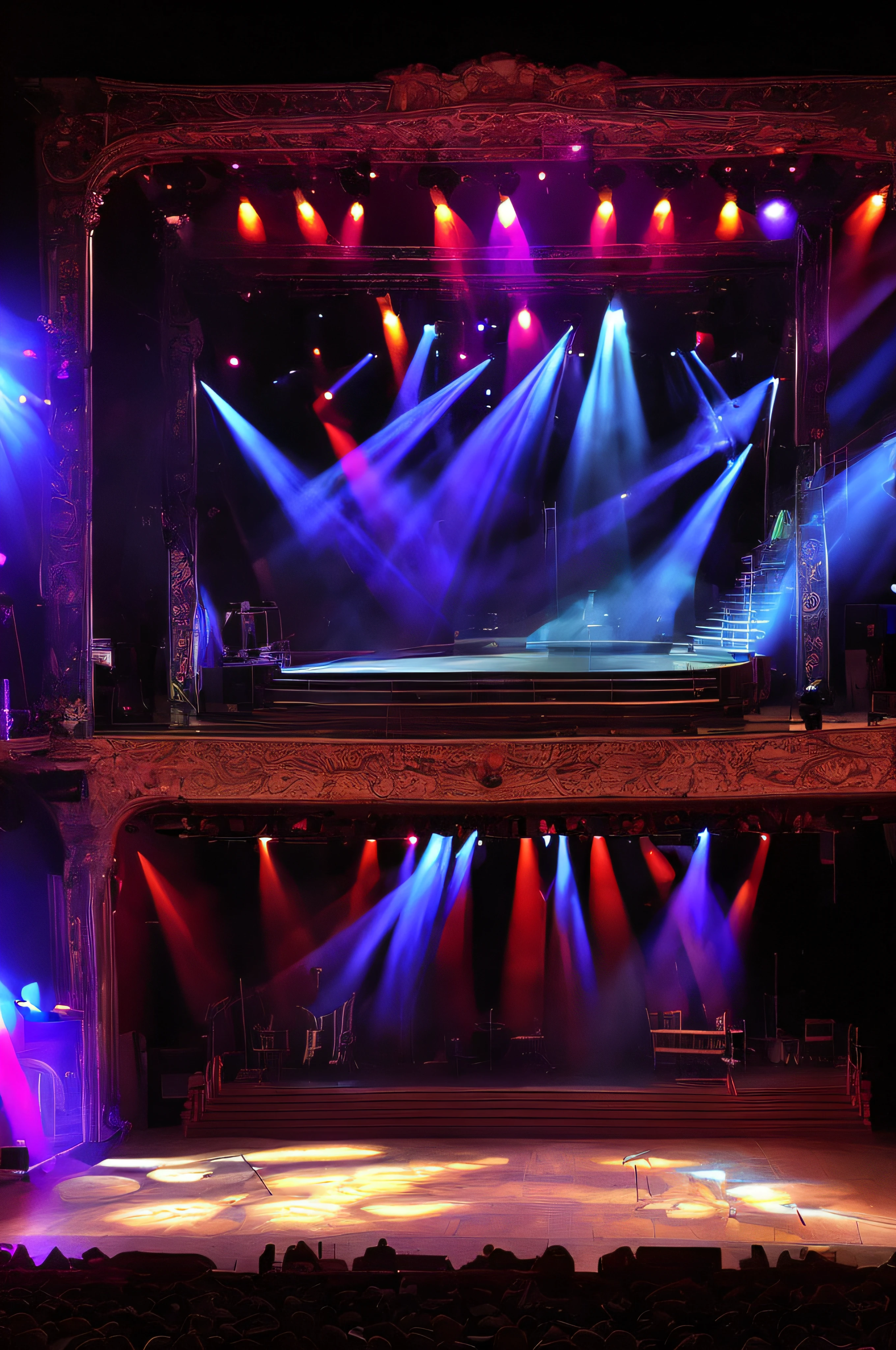escenario musica luces