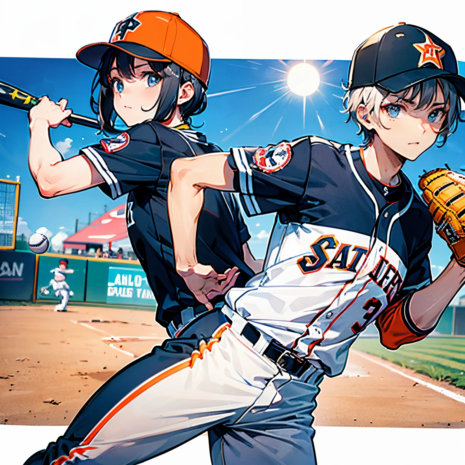 sports hair Baseball Player shoun Lunette de soleil a baby face