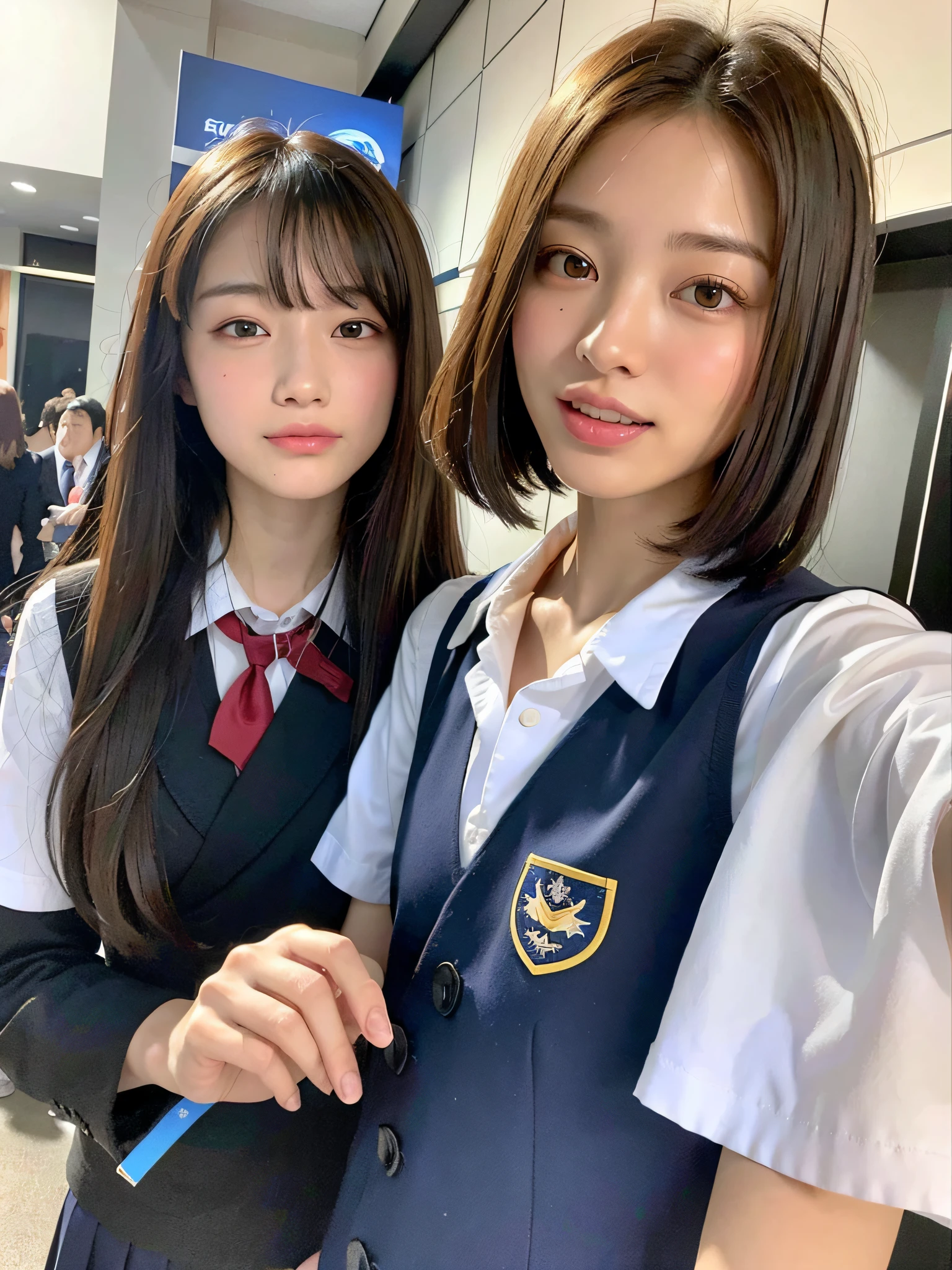 (8K、Raw photography、top-quality、masuter piece:1.2)、ultra-detailliert、ultra res、(realisitic、rialistic photo:1.37)、portlate、high-definition RAW color photography、Professional Photography、highly detailed and beautiful、ighly detailed、8K Picture Wallpaper、amazing detailed、huge filesize、Official art、Highly detailed CG Unity 8K wallpapers、highly detailed beautiful girl、extra detailed face、extremely detailed eye、highlydetailed skin、extremely detailed fingers、highly detailed nose、very detailed detailed mouth、Perfect Anatomy、highly detailed back ground、Highly detailed clothing、女の子 1 人、(18:1.2)、Teen、Cute little girl s、famous Japan idol、cute little、Realistic body、小柄、de pele branca、glistning skin、Slim body、Handsome body、brown haired、Short curly hair、(Blunt bangs:1.2)、A smile、kawaii、zora々Right、kawaii faces、Lifelike face、Delicat eyes、Sauce order、White shirt、skirt by the、耳Nipple Ring、Looking at the camera、cowboy shot、front facing、Contrapo, high street, 动态照明,((((japanese girl school uniform))))、s Office