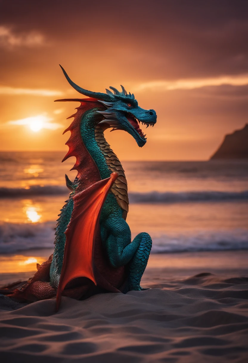 Sexy dragon goes to the beach