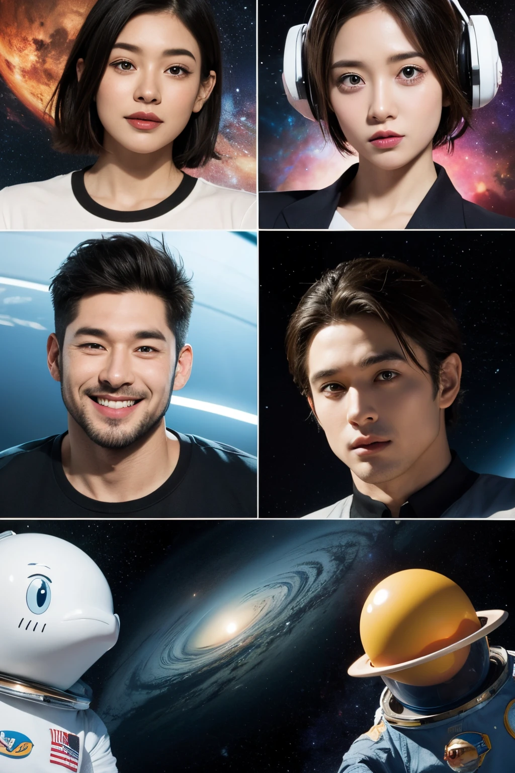 Space spoof cartoon expression pack