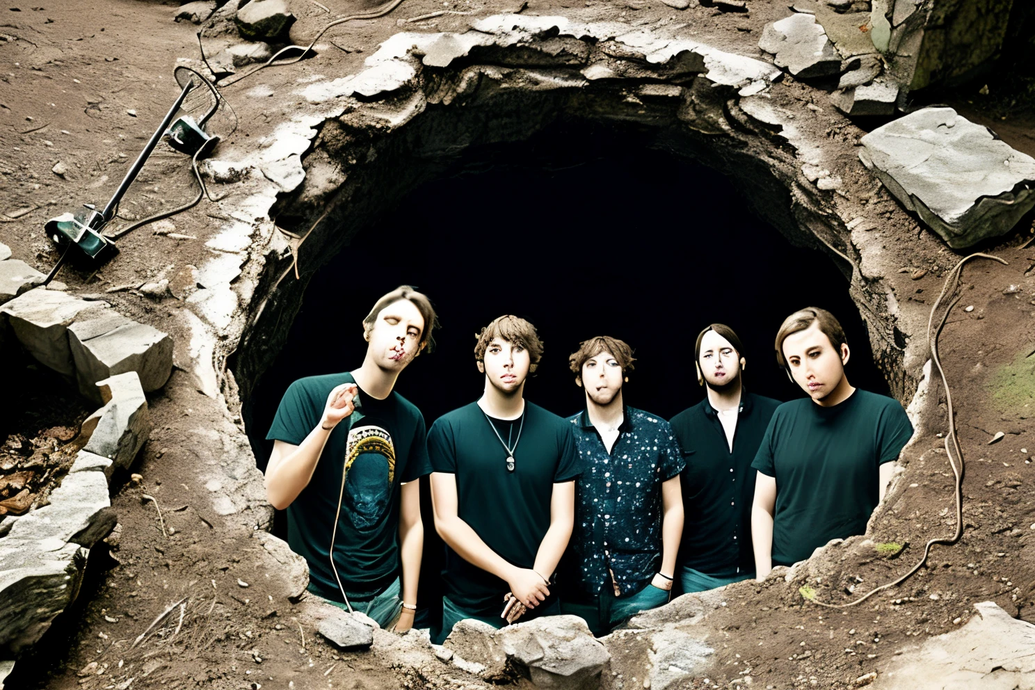 "A four-piece band that doesn't stop playing even while falling into a deep hole."