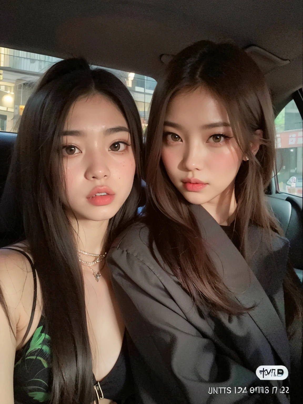 ((Realistic lighting, Best quality, 8K, Masterpiece: 1.3)), Focus: 1.2, 1girl, Perfect Body Beauty: 1.4, Slim Abs: 1.1, ((Dark Brown Hair)), (Aqua Dress: 1.4), (Outdoor, Night: 1.1), City Street, Super Fine Face, Fine Eyes, Double Eyelids,
