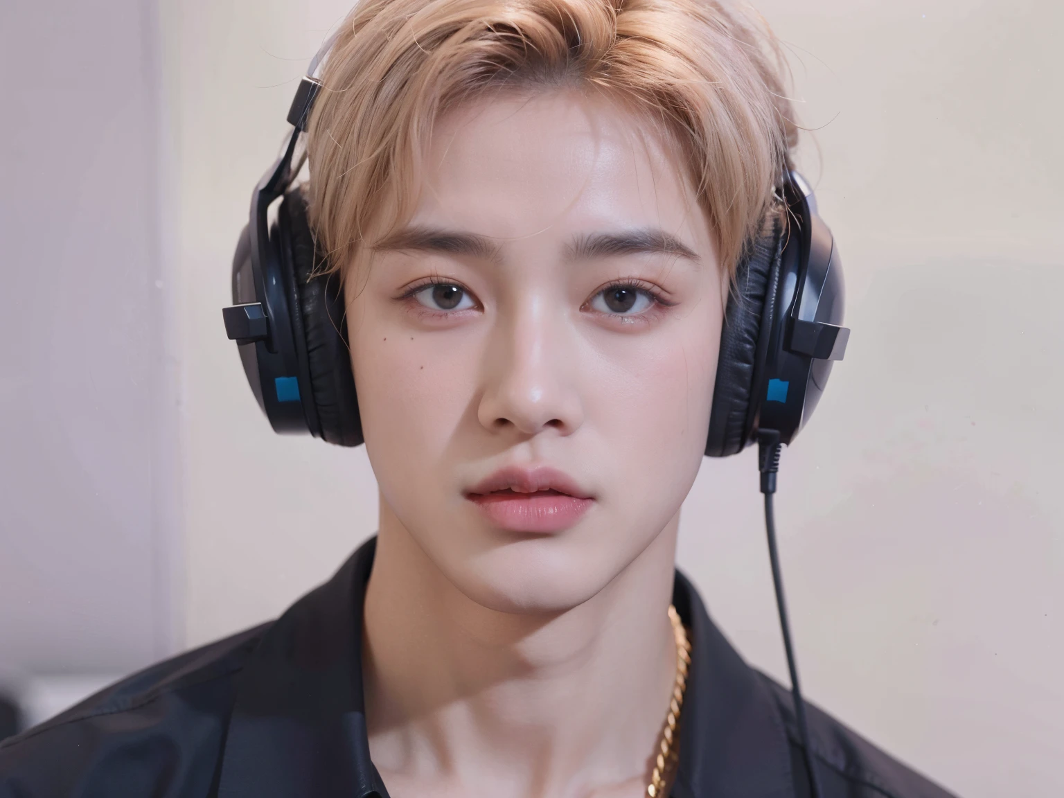 Man with headphones on looking at camera, Cai Xukun, Cara precisa de Jimin, Jimin, Yanjun Chengt, inspirado por Yanjun Cheng, Jung Jaehyun, Parque Jimin, tiene auriculares, Todos del grupo NCT, Wan adorable cara coreana, Hyung Tae, Inspirado por Jeonseok Lee, Jimin\labios regordetes