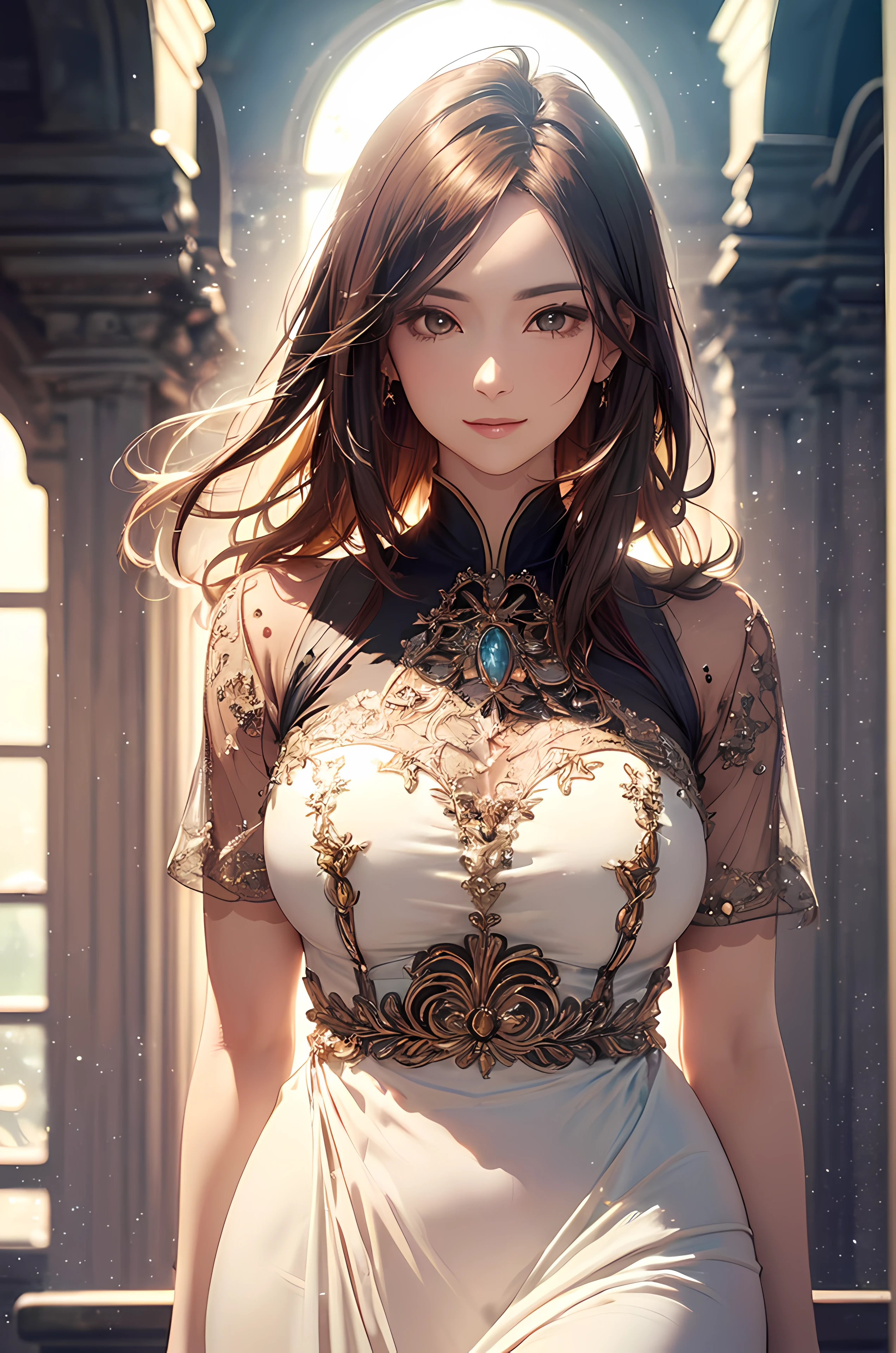(top best quality,16k,32k,ultra highres,ultra highdef,ultra sharp,masterpiece:1.2),ultra-detailed,(epic realistic,professional photorealistic,photo-realistic:1.37),fair-skinned girl,white clothes,side braids,full-body portrait,beautiful detailed eyes,beautiful detailed lips,long eyelashes,Epic white hair,golden eyes,serene expression,garden background,right side composition,vibrant colors,lush greenery,soft sunlight,soft shadows,magical atmosphere,ethereal feel,impeccable skin texture,subtle makeup,hint of blush,delicate features,sophisticated pose,gentle breeze,graceful movements,majestic aura,pure and innocent appearance,delicate flowers,whispering trees,dreamlike setting,enchanting ambiance,heavenly beauty,vibrant personality,soulful gaze,aesthetic charm,fantasy-inspired artwork,impressive realism,masterpiece level details,immaculate attention to detail,striking visual impact,immersive artwork,artistic brilliance,exquisite composition,impressive depth of field,intricate braids,sublime craftsmanship,life-like textures,impressive contrast of colors,impressive fine art,picturesque scenery,ethereal magic,divine energy,feminine strength,aristocratic elegance, BREAK, (tMasterpiece, max best quality, ultra pro-photo-realistic, ultra high-resolution, epic photography, :1.3), ultra-detailed, ultra sharp focus, professional photo, commercial photo, varies multi etc. --v6 --s1000 --c20 --q5 --chaos100