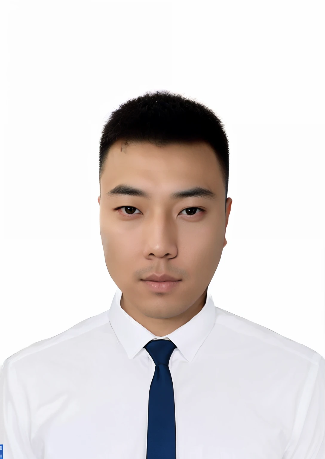 Alafid man wearing white shirt and blue tie posing for photo, wenjun lin, yanjun chengt, qichao wang, professional picture, huifeng huang, qifeng lin, yihao ren, jinyiwei, professional profile photo, professional profile picture, xiaofan zhang, wei wang, pengzhen zhang, xintong chen