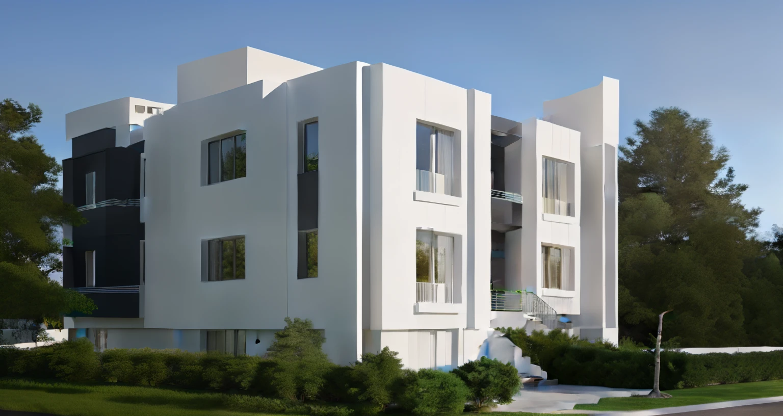 1 3-STOREY WHITE HOUSE , Modern style, SUPER REALISTIC IMAGE QUALITY