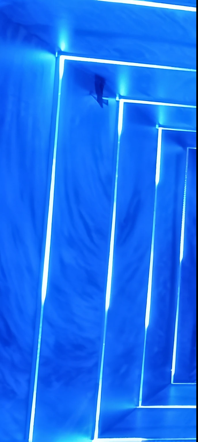 there are two people in a tunnel with blue lights, tiro de comprimento de corpo inteiro, Posando em Neo - Tokyo Futuristic, full body photogenic shot, tirada em discoteca, corpo inteiro no quadro, tiro de corpo inteiro!!, Fechar tiro de corpo inteiro, intertwined full body view, Explosion with blue light, dramatic blue lighting, chillin no clube juntos