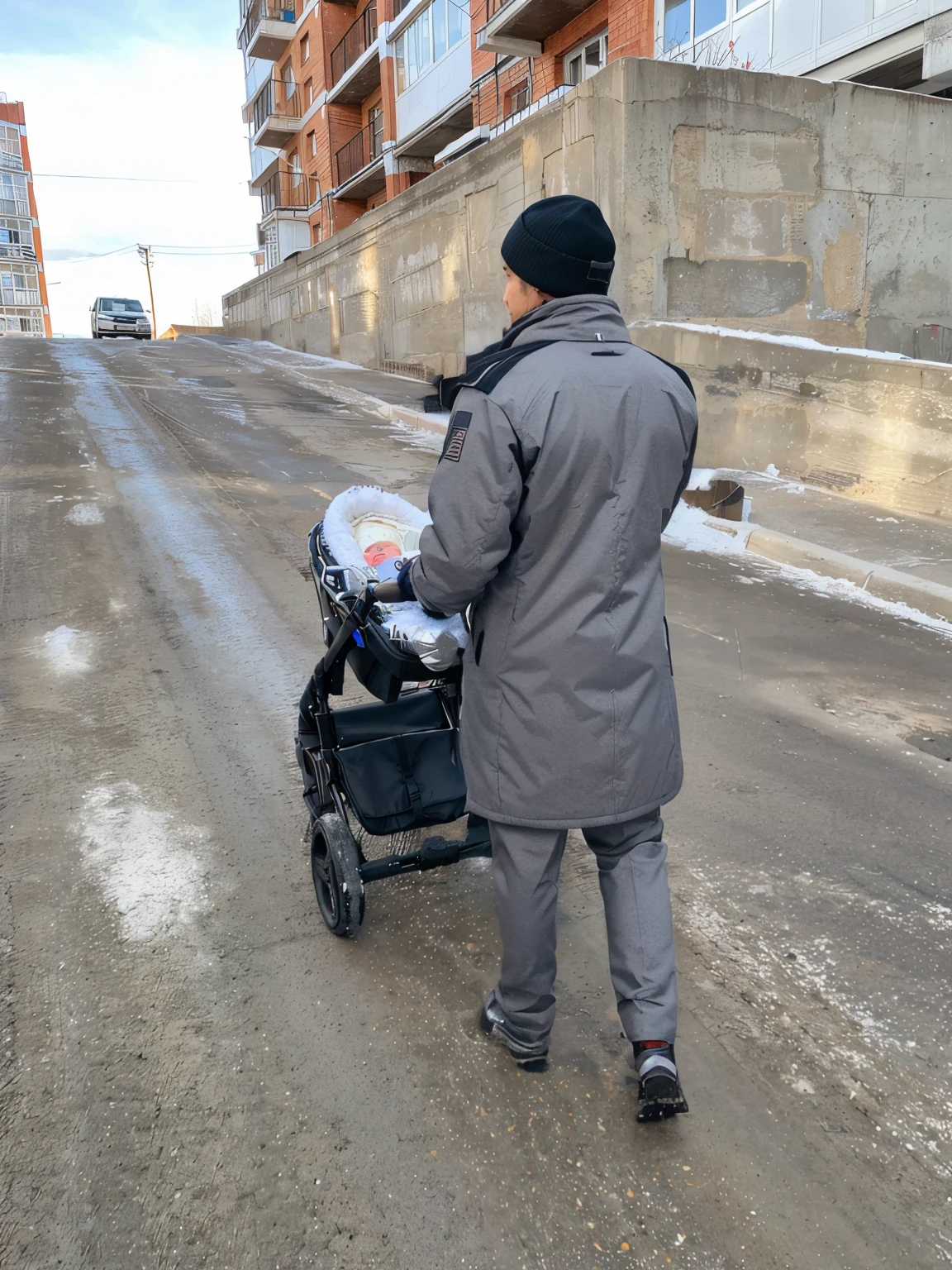 Men&#39;s winter suit, men&#39;s winter pants, men&#39;s winter jacket , Brutal man , men&#39;s hat, youth man , Detailed photo