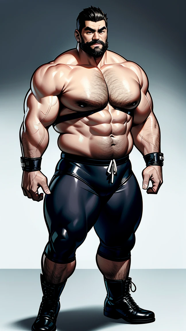 the only person，male people，Muscle wrestler，Muscular，Stout wrestler，Asian people，jpn，Uncles，60-year-old middle-aged man，Short hair details，Short hair details，Wrestling boots，Full body like，Panorama characters，WWE ring，WWE American professional wrestling，spotlight lights，cellshading，visions，pantiess，fatness，age 55，,Middle age，tattoo is，Fingerless gloves，Wheat-colored skin，oilly skin，Dark skin，Show off your chest muscles，Sumo wrestler，body builder，Wide sideburns，Pronounced abs，ssmile，beard is gray，White hair，（Full body like：3），Hands are very thin，delicated face