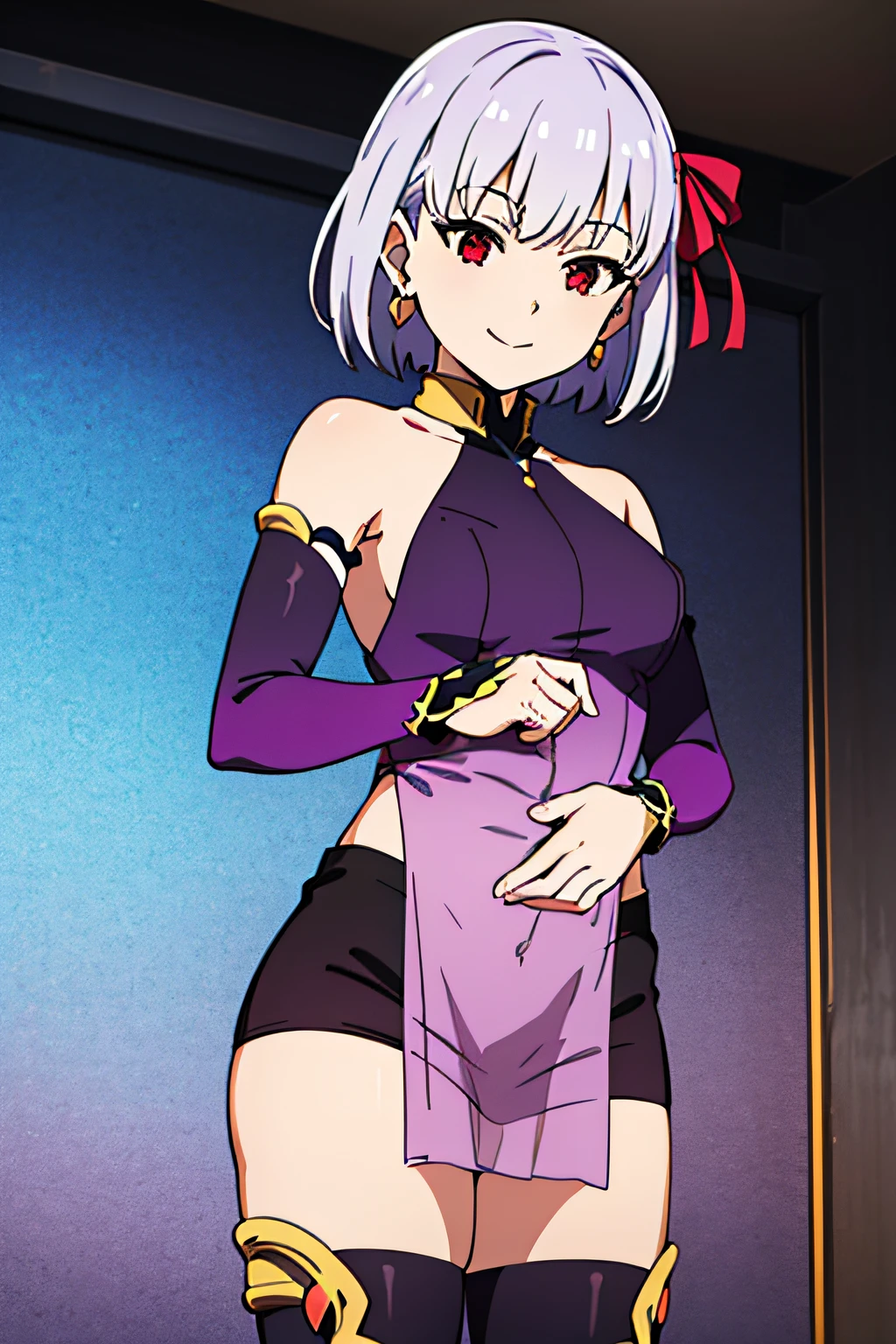 (masterpiece, best quality:1.3)
DOAAyane, 1girl, solo, breasts, short hair, large breasts, thighhighs, bare shoulders, weapon, sword, headband,Fighting Arena