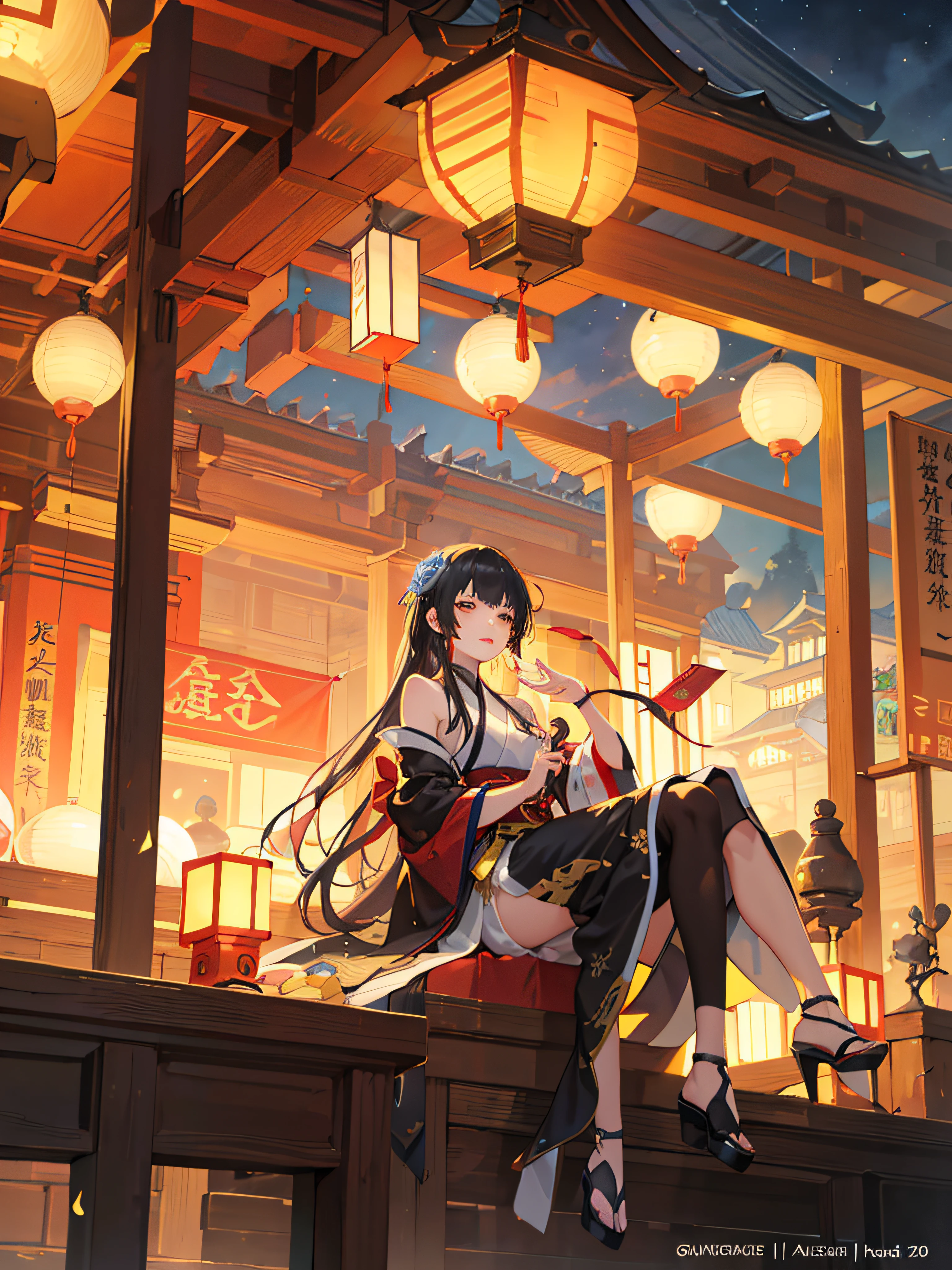 Painting of a woman sitting on a pier with a lantern, girl under lantern, author：heroes, Alphonse Mucha and Rose Drews, Anime beautiful peaceful scene, guweiz, beautiful anime art, beautiful anime artwork, ross tran. scenery background, Guviz-style artwork, beautiful anime scenes, Japanese anime fantasy illustration, The light emits a warm glow，Lanterns floating around, Anime beautiful peaceful scene, Japan Art Style, ross tran. scenery background, beautiful anime scenes, author：heroes, the first god, Anime art wallpaper 4k, Anime art wallpaper 4k, Japanese anime fantasy illustration, beautiful anime artwork, Anime art wallpaper 8 K, anime backgrounds, anime fantasy artwork guweiz style artwork, palace ， A girl in Hanfu, guweiz, Alphonse Mucha and Rose Drews, author：heroes, Belle peinture de personnage, Popular topics on cgstation, Guys, guweiz on pixiv artstation, Anime girl sitting on a ledge in front of a big lantern, girl under lantern, guweiz, Hanayama Minamata, Guviz style artwork, 🌺 Computer Graphics Association, A masterpiece by Guwitz, anime lighting, Shen Haicheng, rossdraws global illumination, Artgerm and Atey Ghailan, by Shitao, Photo of night light in Chinese temple video game, Dream Chinatown, Lanterns at night, floating chinese lampoons, Rosla global lighting, ross tran. scenery background, lanterns, Chinese Dreamland, 🌺 Computer Graphics Society, inspired by Andreas Rocha, [ CG social dynamics ]!!, author：heroes, Inspired by Liam Wong, author：Shitao Mid-Autumn Festival，Moon cake， Auspicious clouds, Red lanterns, Exquisite ancient Chinese architecture, , Ribbon vector line drawing, Yellow、Red and dark blue tones, abstract pictures, ultra-realistic realism, Clear background trends, Clear contour light, rim-light, dream-like, Dappled light, flatillustration,Disney  style, 8K, --with 9:16 --q 2 --two two 5