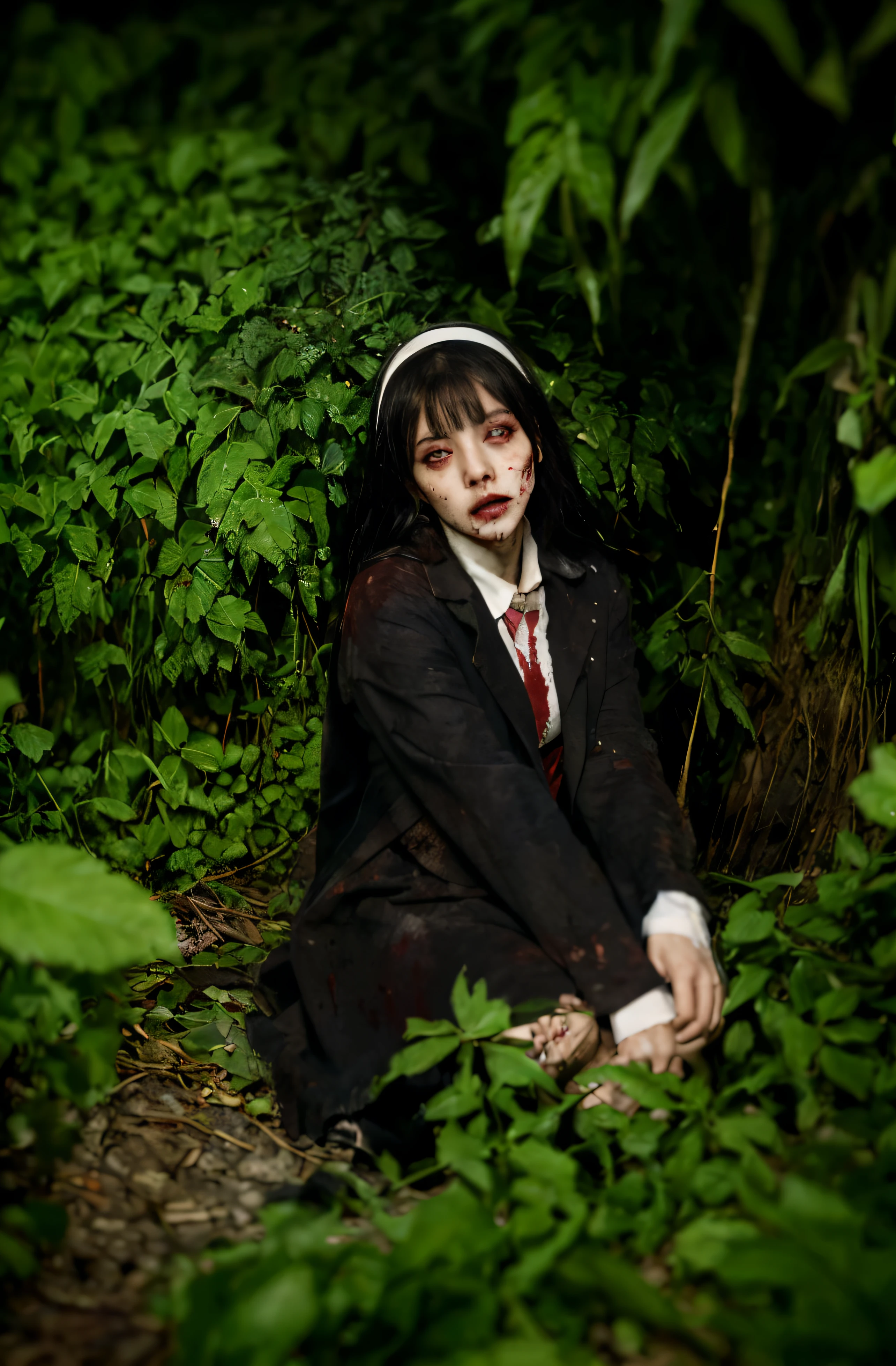 (Best quality, 8k, 32k, Masterpiece, UHD:1.2) Zombie, undead, decay, scary, Tomie, Beautiful, Corpse