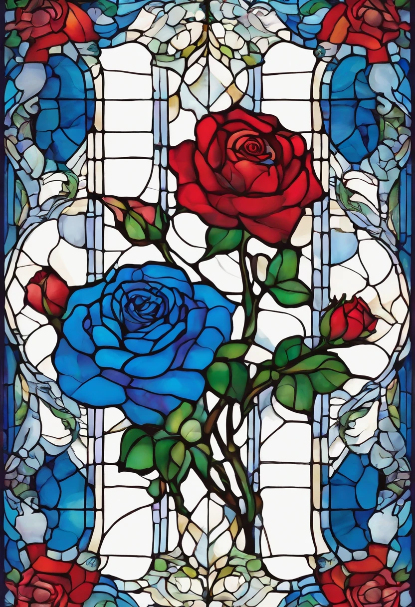 One blue rose among the red roses