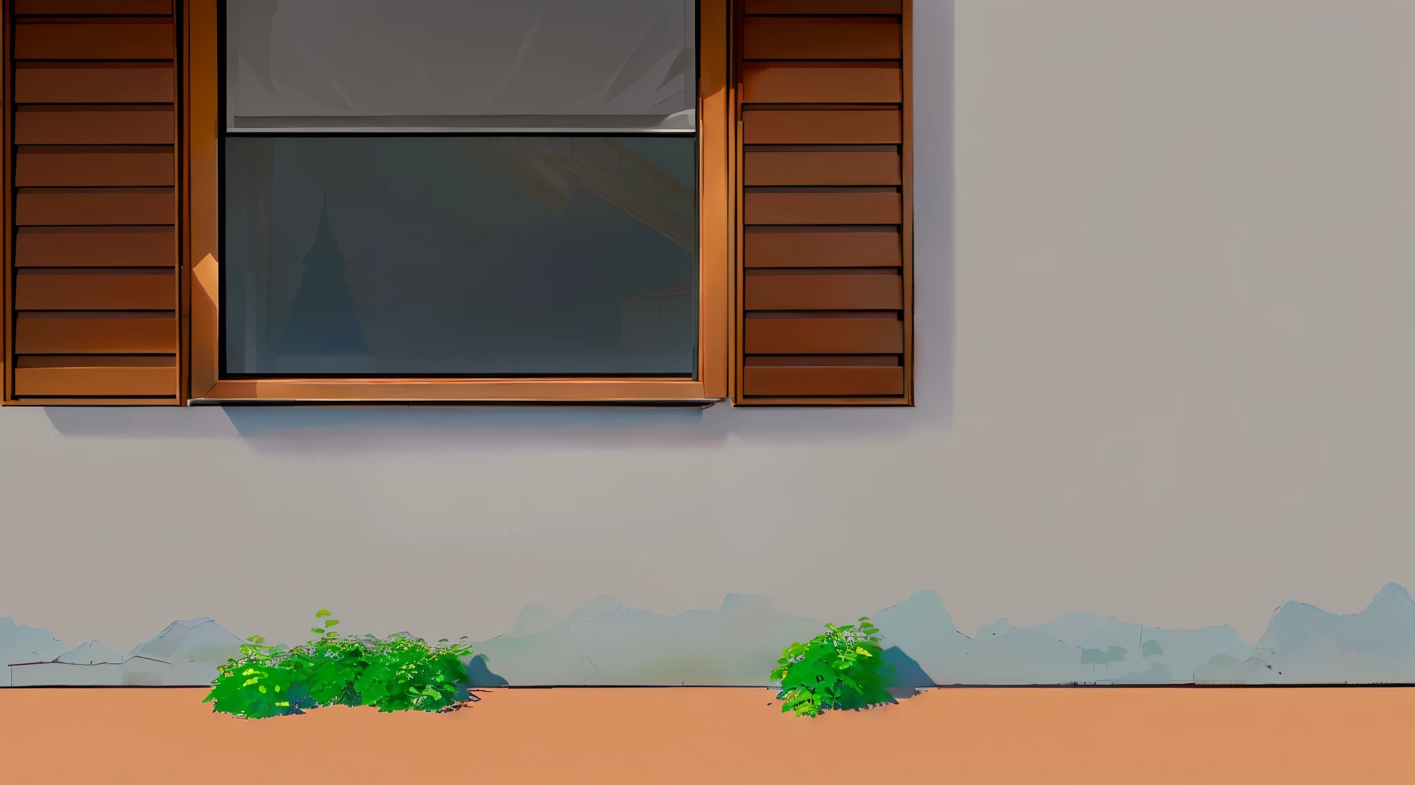 there is a picture of a window with a plant in front of it, random background scene, open window ib background, house background, windows and walls :5, cel shaded:15, location of a dark old house, neighborhood outside window, hyper detailed scene, cel-shaded:17, window open, near a window window, drawn with photoshop, Shinkai style, rendering in Makoto Shinkai style, Makoto Shinkai art style, anime, anime background, 4k, 4k details, (simple coloring, line art, ghibli, ghibli scene, ghibli art style), (anime style background, anime background illustration:1.3), (high quality , high resolution, masterpiece),