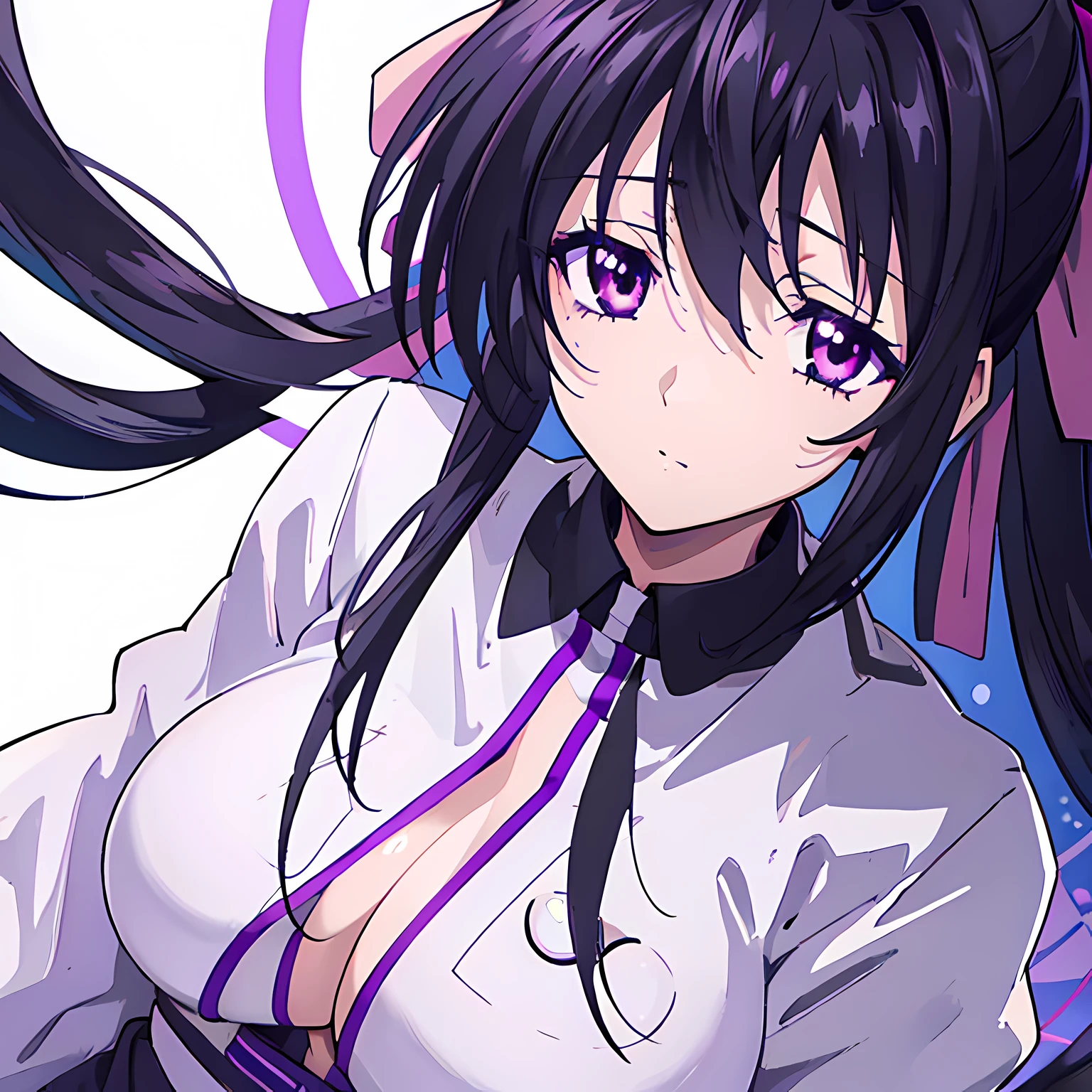1 girl, (beautiful eyes finely detailed, purple eye color, black hair, long hair), she is a doctor, wearing doctor medical outfit, (full body:0.8), at the hospital room, masterpiece, high-resolution, masterpiece, top-quality, detailed, best anime illustration.