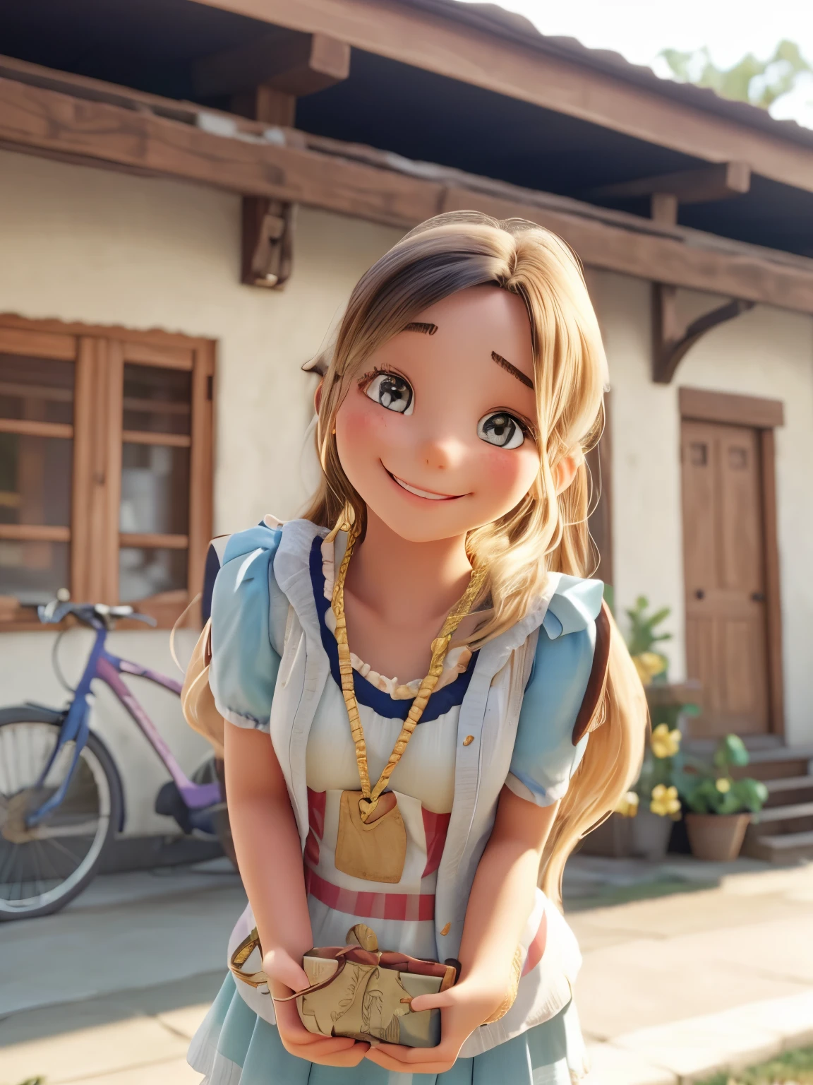 A beautiful girl smiling