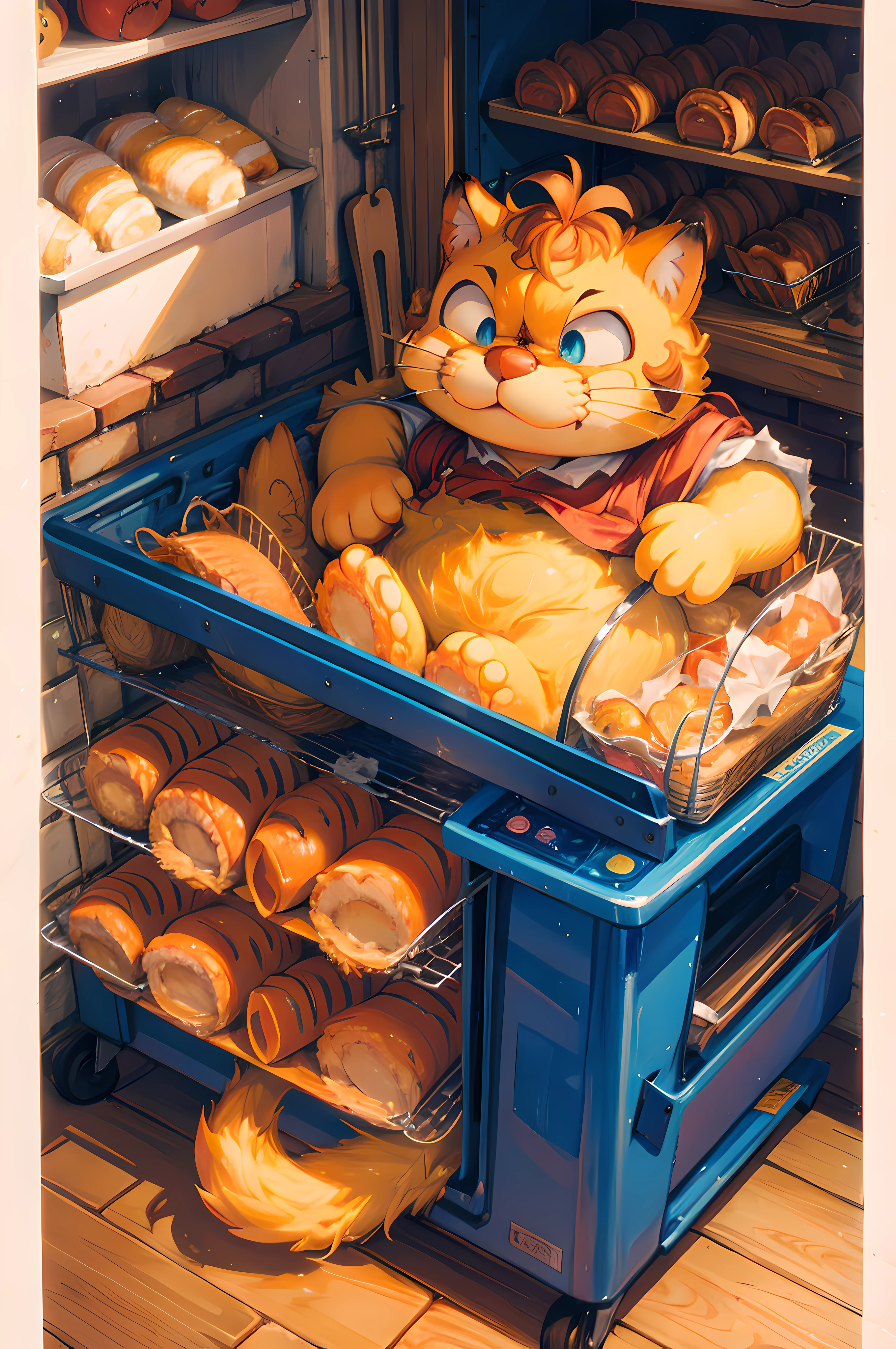 Garfield in bakeshop