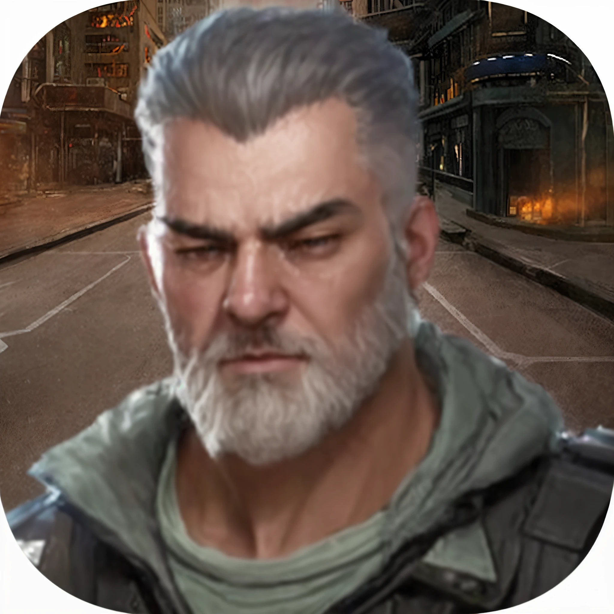 Bearded and bearded Arafad man in the city, Unreal 5. RPG portrait, A old man, dark grey haired man, portrait of professor sinister, cyberpunk old man, mercenary, portrait of adam jensen, Specifications - Action Leader, cyberpunk street goon, kane from command & conquer, Inspired by Bozhdar Jakács, male cyborg military commander，glowing light, backlighting, ray tracing, reflection light, sparkle, anime style, UHD, retina, masterpiece, ccurate, award winning, best quality, high quality, high details, highres, 1080P, 4K, 8k