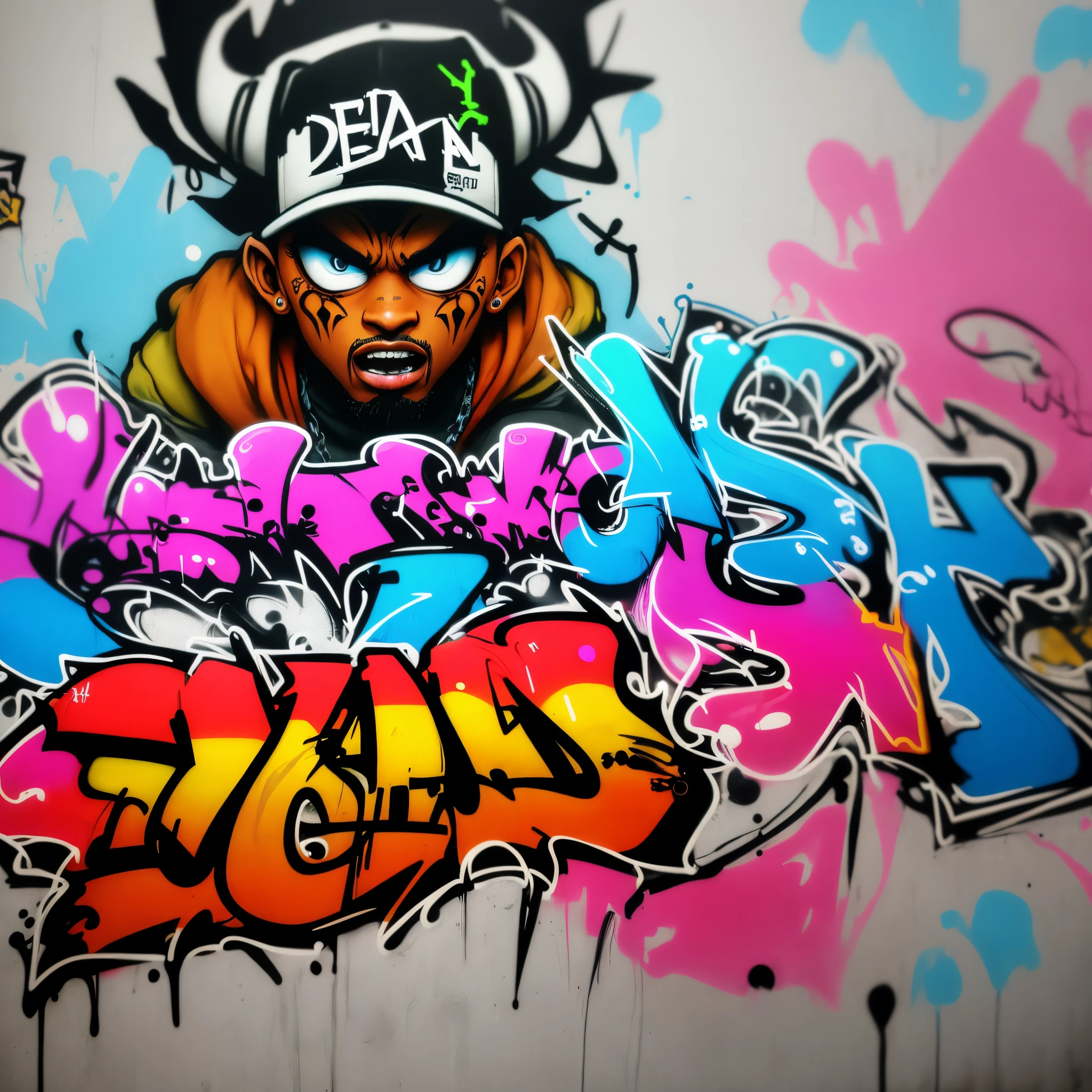 Graffiti style hip hop devil