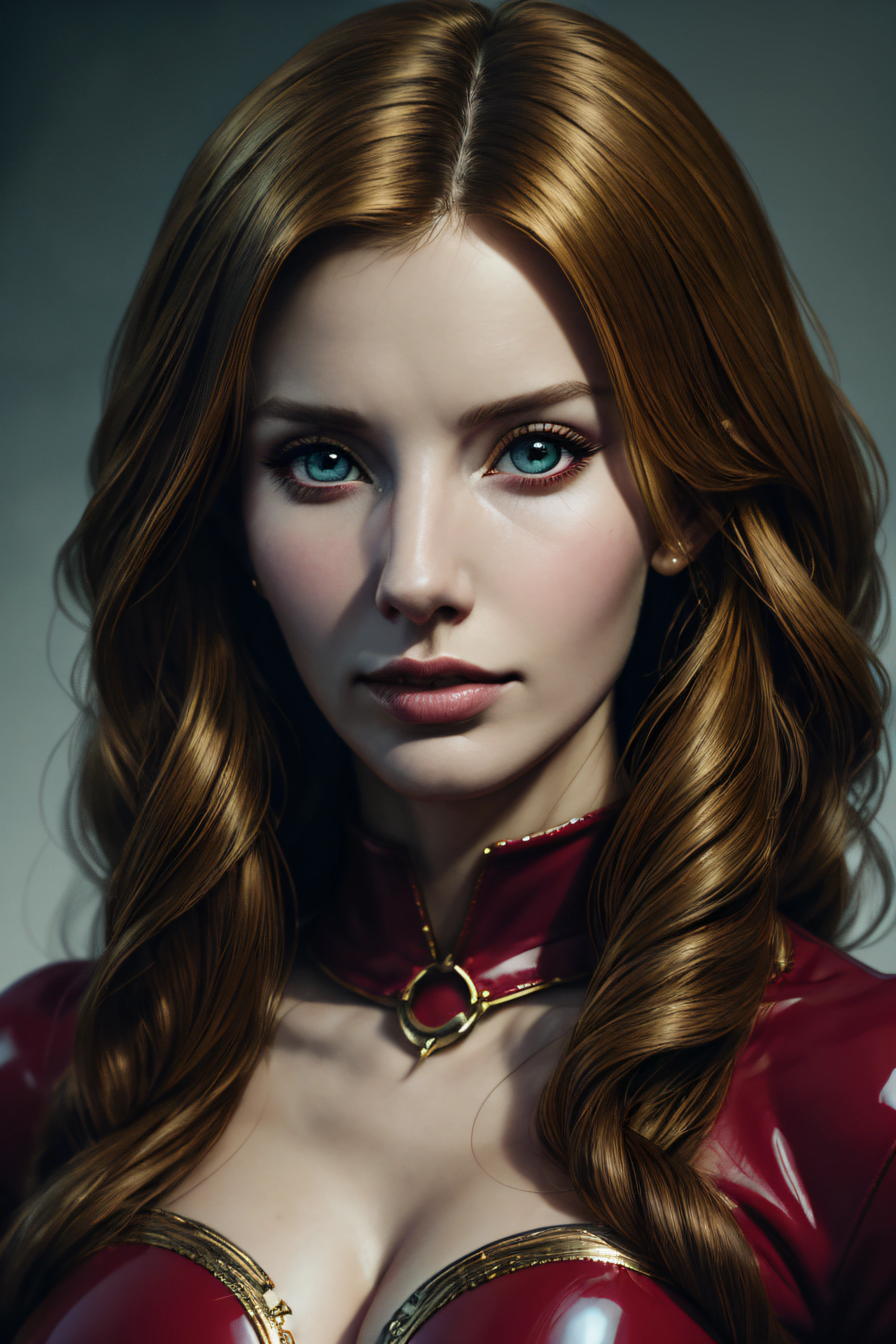 Annabelle Wallis, latex sexy clothes, character portrait, 4 9 9 0 s, long hair, intricate, elegant, highly detailed, digital painting, artstation, concept art, smooth, sharp focus, illustration, art by wlop, charlie bowater and alexandra fomina